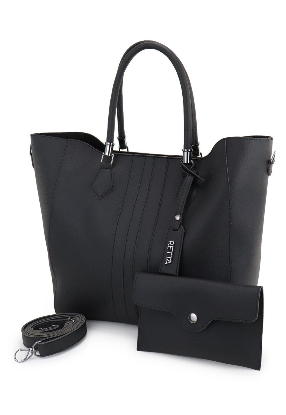 Bolsa Feminina Saco Transversal e de Mão Retta Oficial Preta