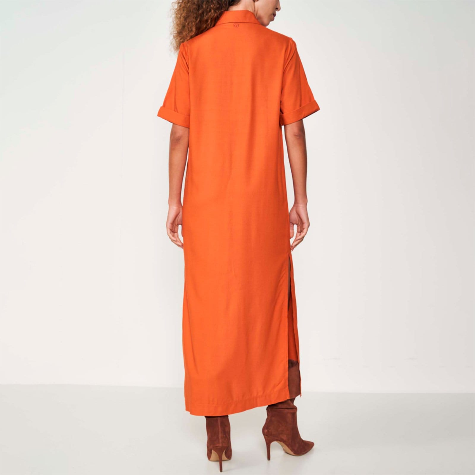 Vista 2 Vestido Midi Colcci Comfort Ou25 Feminino Colcci laranja