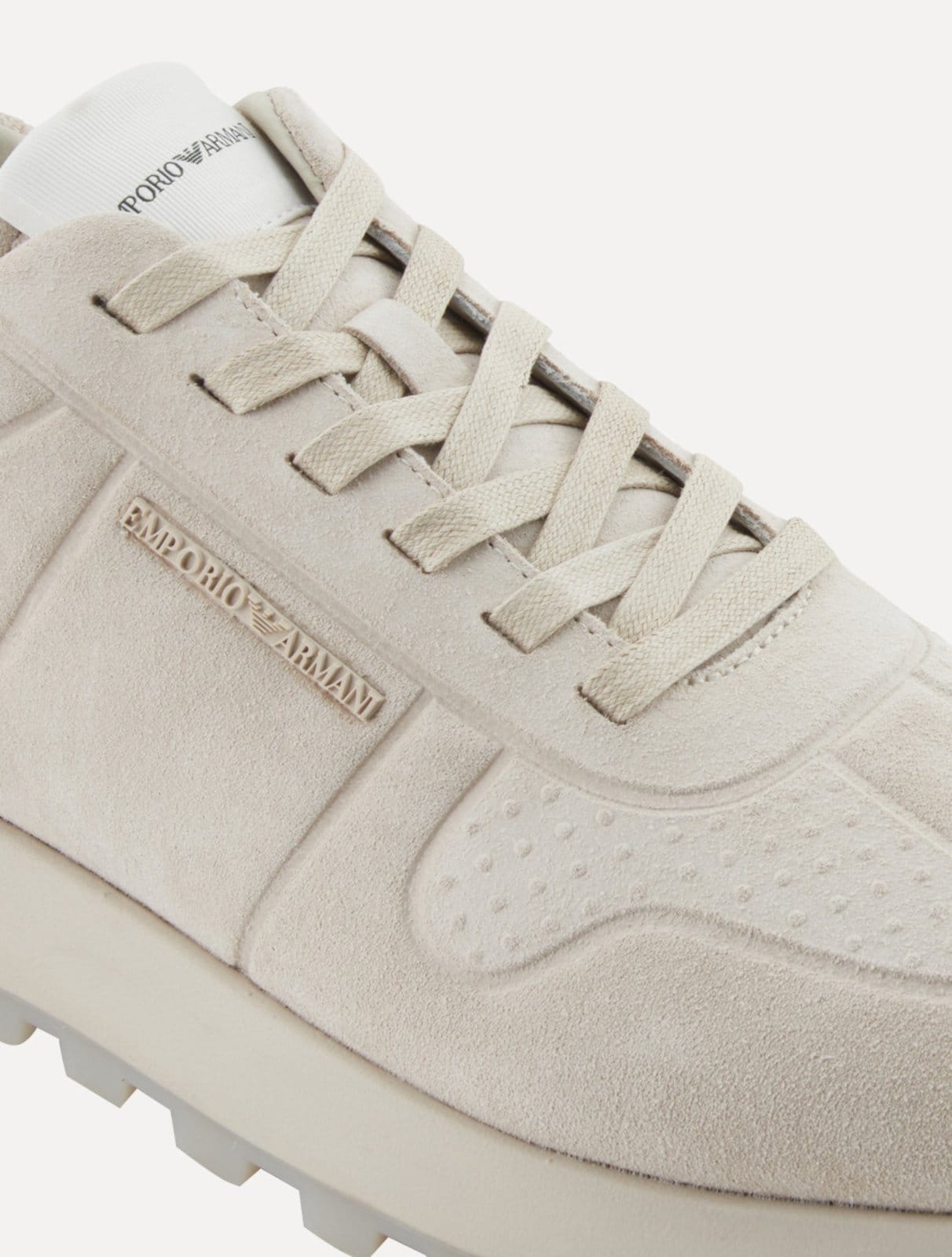 Vista 2 Tênis Empório Armani Masculino Textura Off White Emporio Armani off-white white