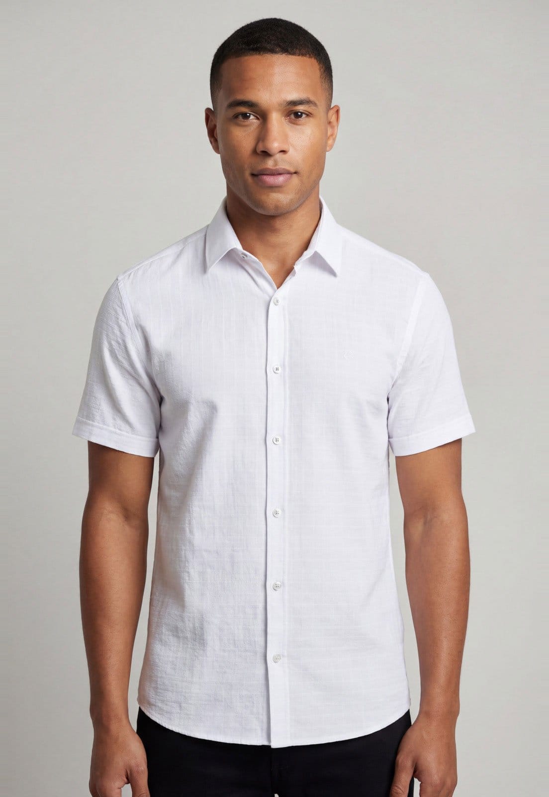 Vista principal Camisa Masculina Forum Manga Curta Branca Forum branco