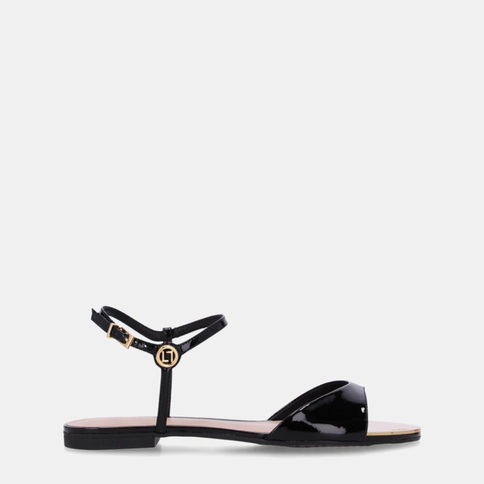 Vista principal Sandália Rasteira Luz da Lua - 53120039 Luz Da Lua Luz Da Lua preto