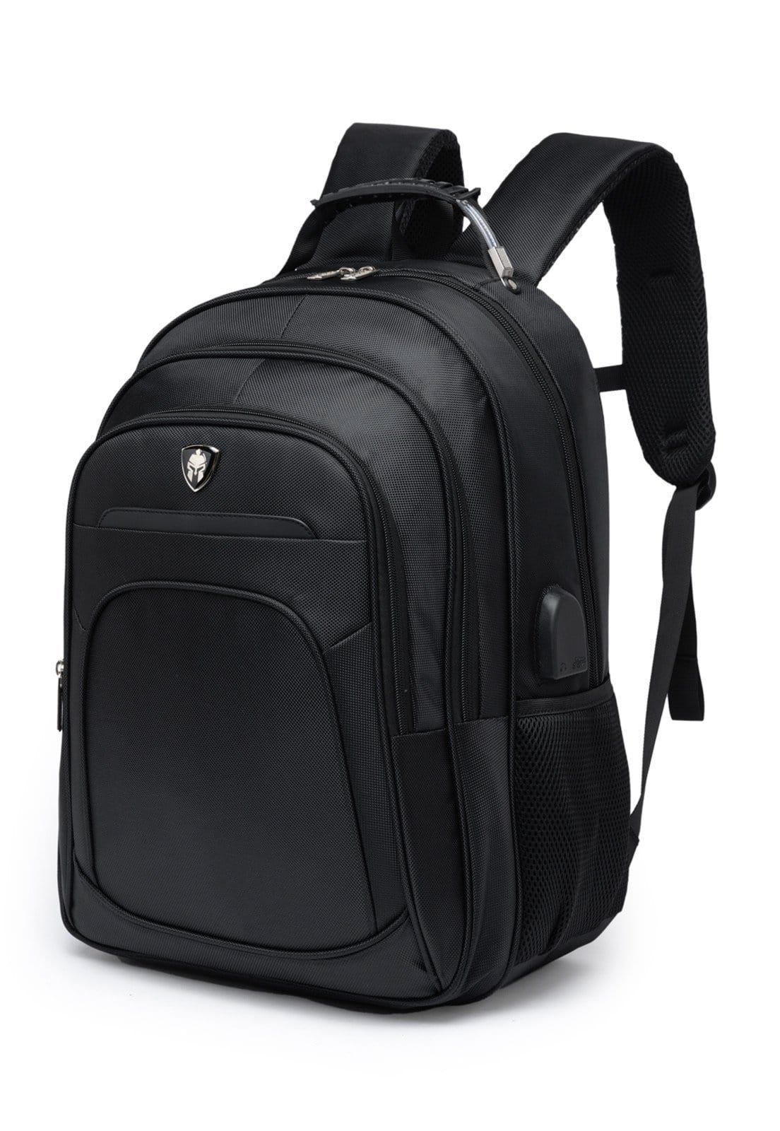 Vista 2 Mochila Executiva Masculina Trabalho Reforçado Moda Original Centurion preto