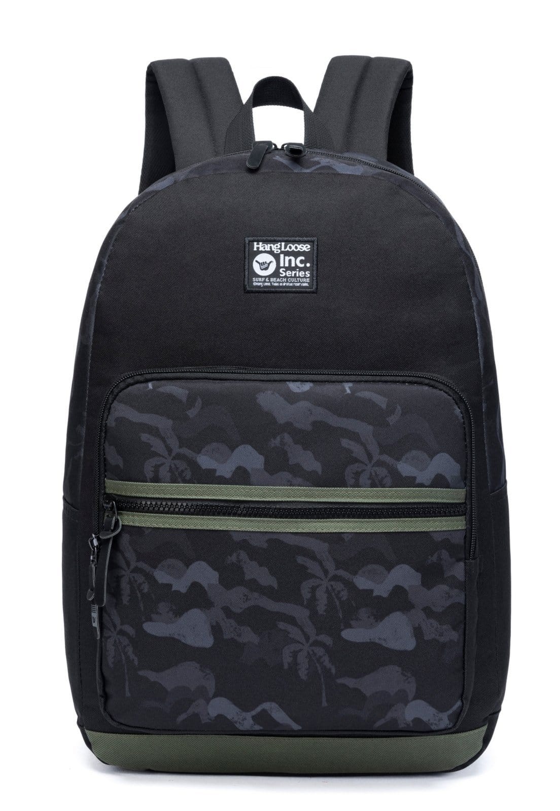Vista principal Mochila Escolar Masculina Resistente Hang Loose Casual Passeio Hang Loose preto