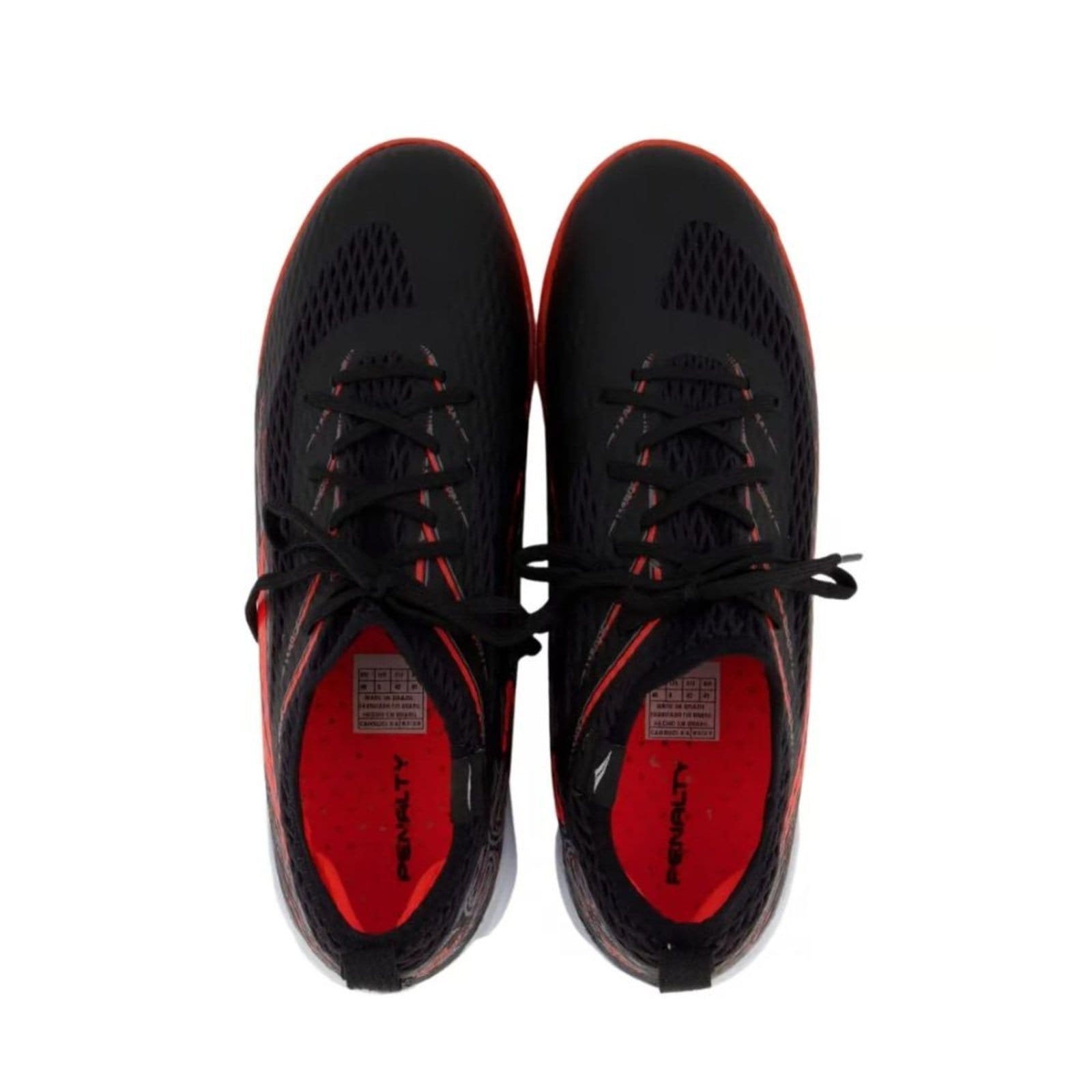 Vista 2 Chuteira Masculina Society Penalty Preta E Coral Penalty preto coral