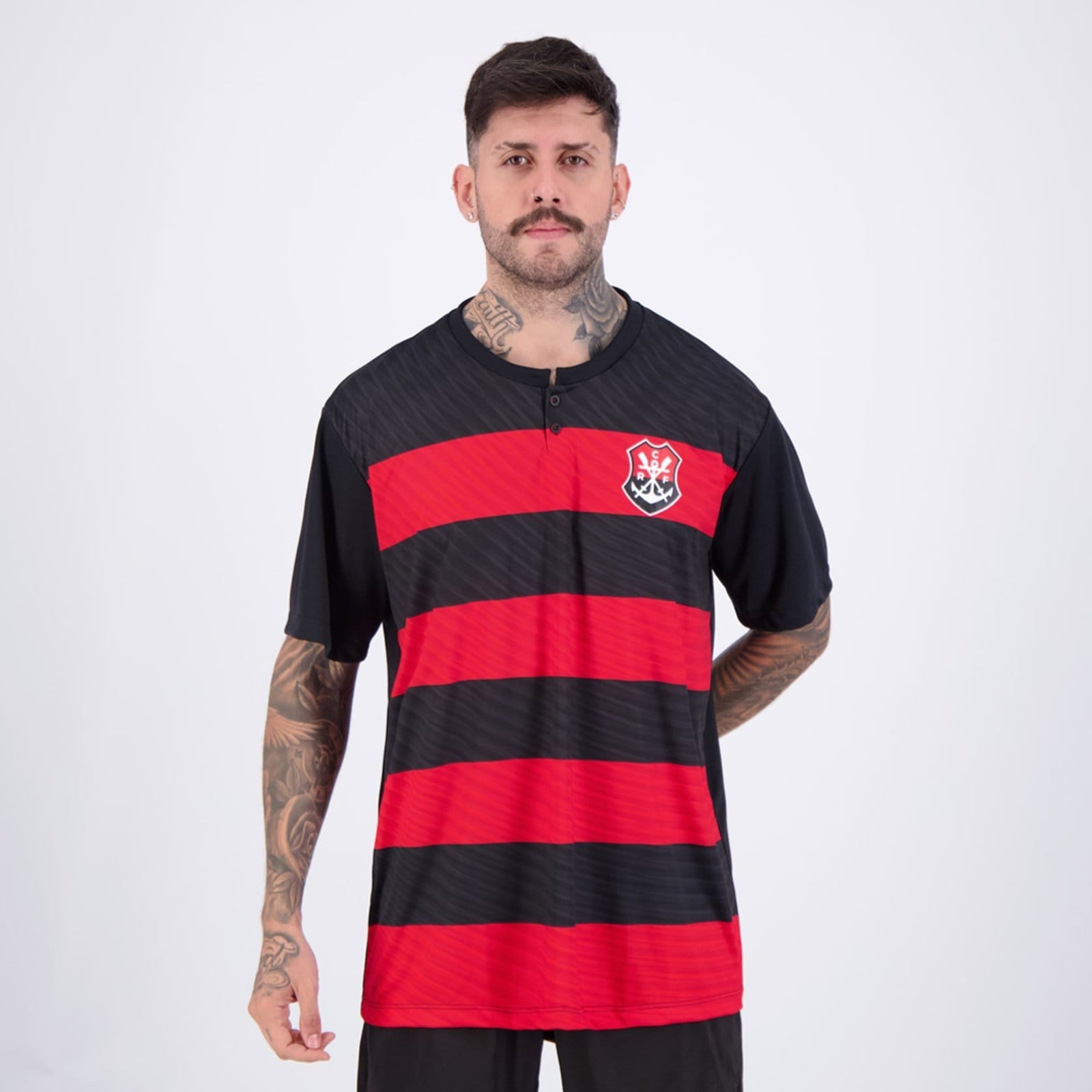 Camisa Flamengo Encontro Vermelha e Preta