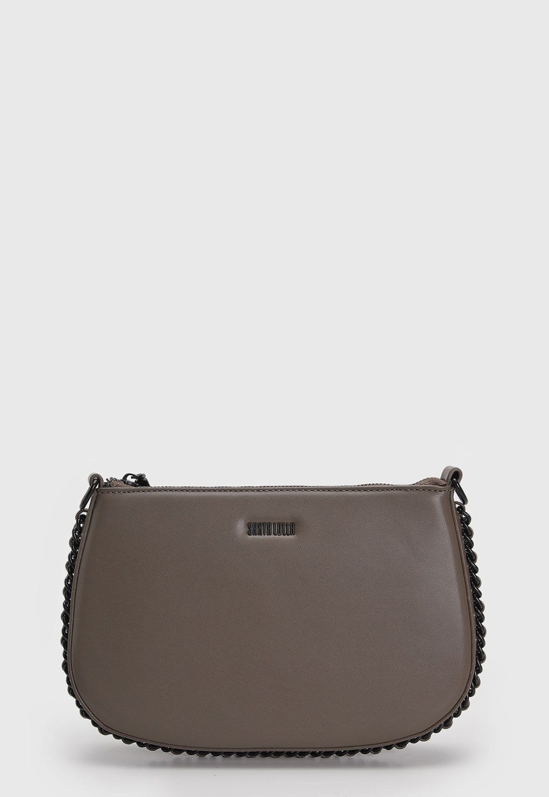 Vista principal Bolsa Santa Lolla Alça Corrente Grafite Santa Lolla cinza