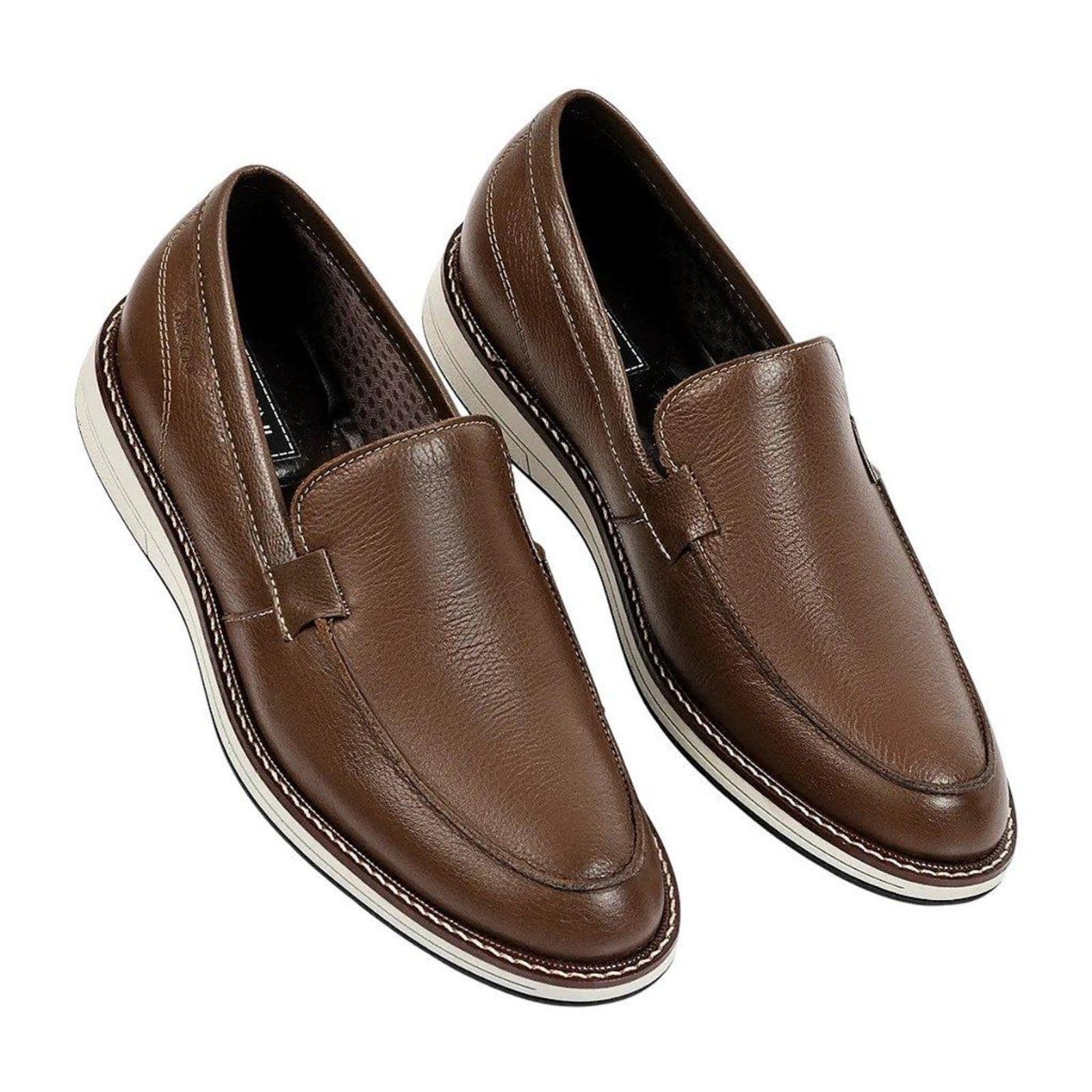 Vista 2 Sapato Social Ferracini Loafer Kingston Masculino Couro FERRACINI marrom