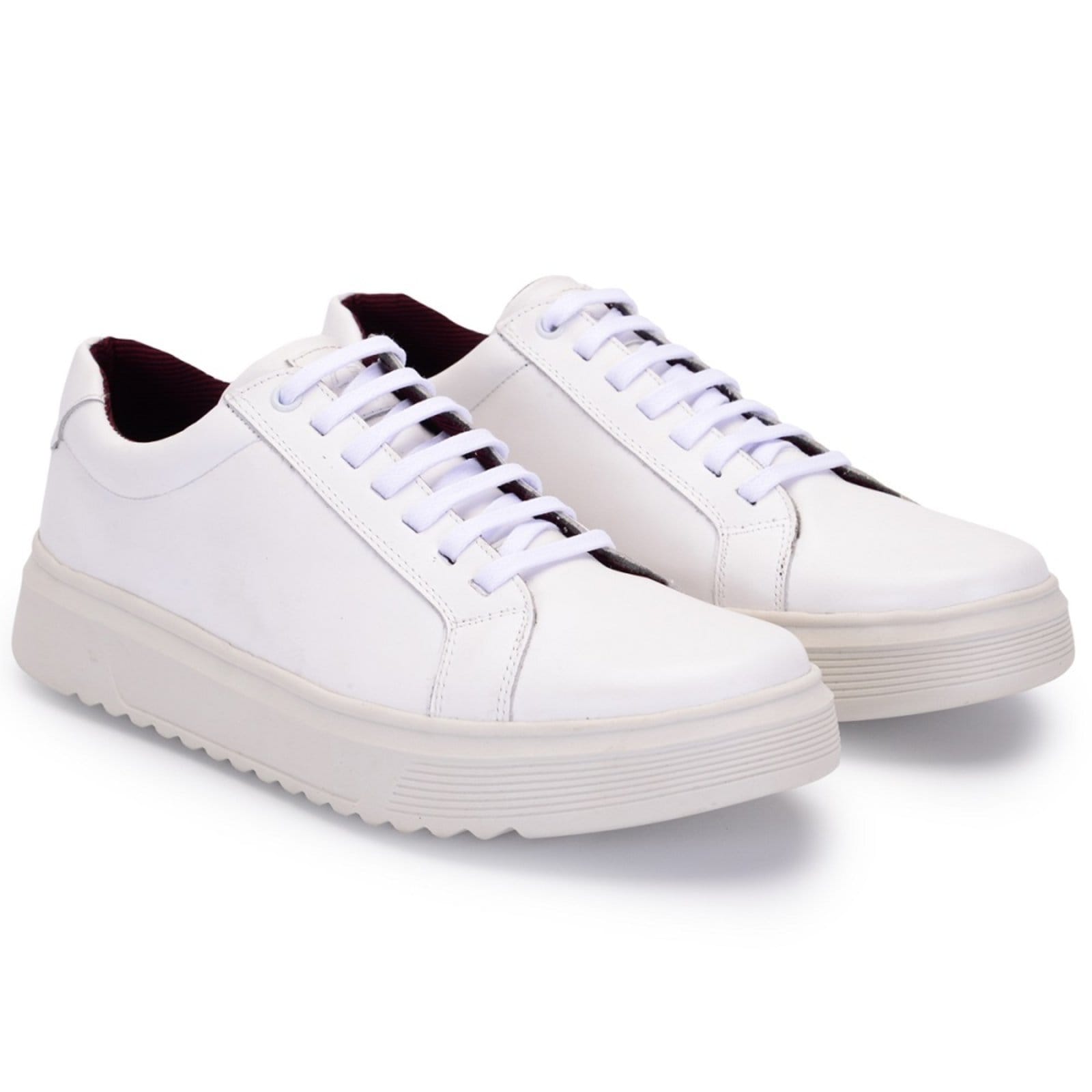 Vista 2 Sapatênis Tênis Casual Ferrile Em Couro Cor Branca 15301 Ferrile branco