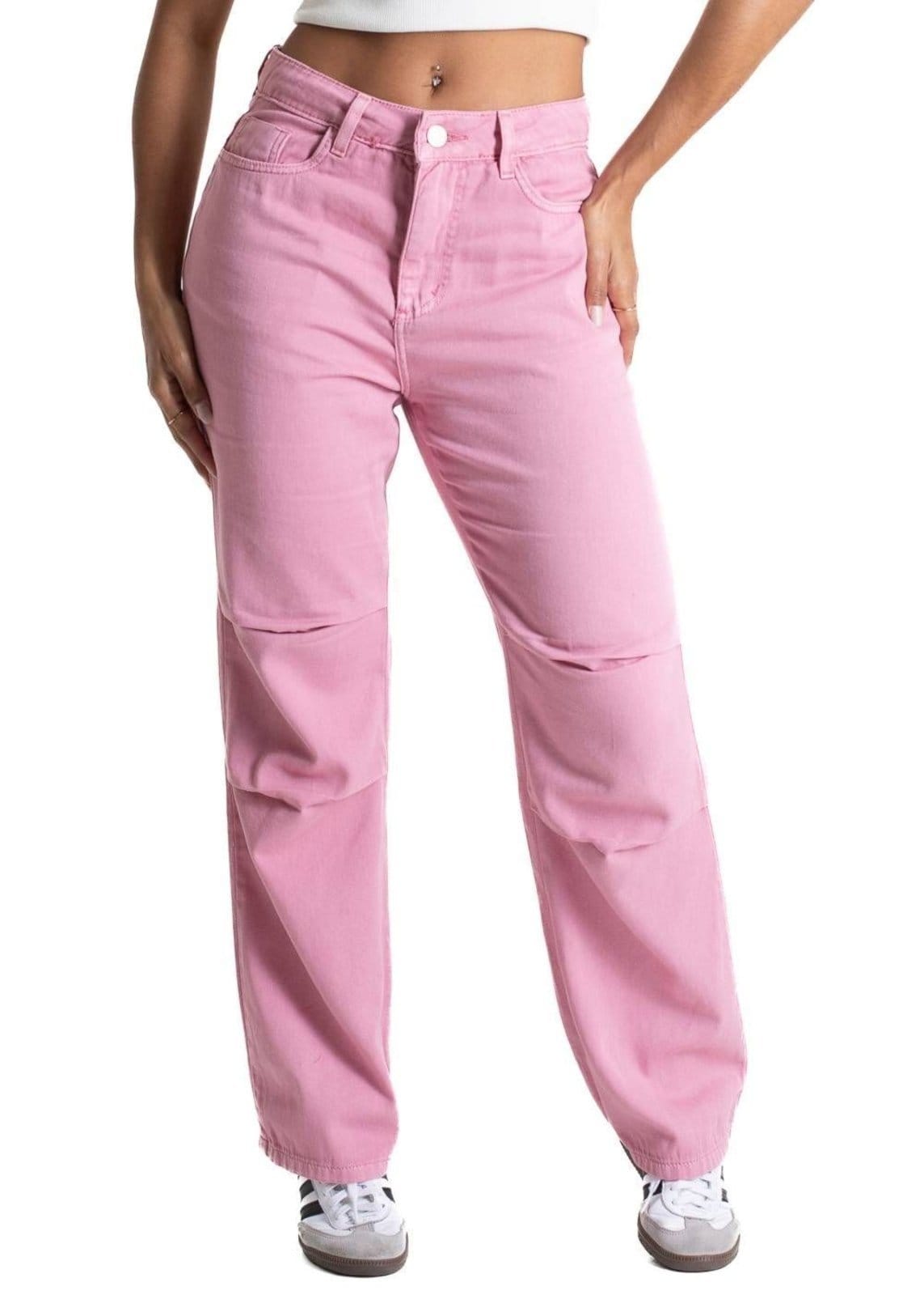 Vista principal Calça Sarja Sawary Reta - 281591 Sawary rosa