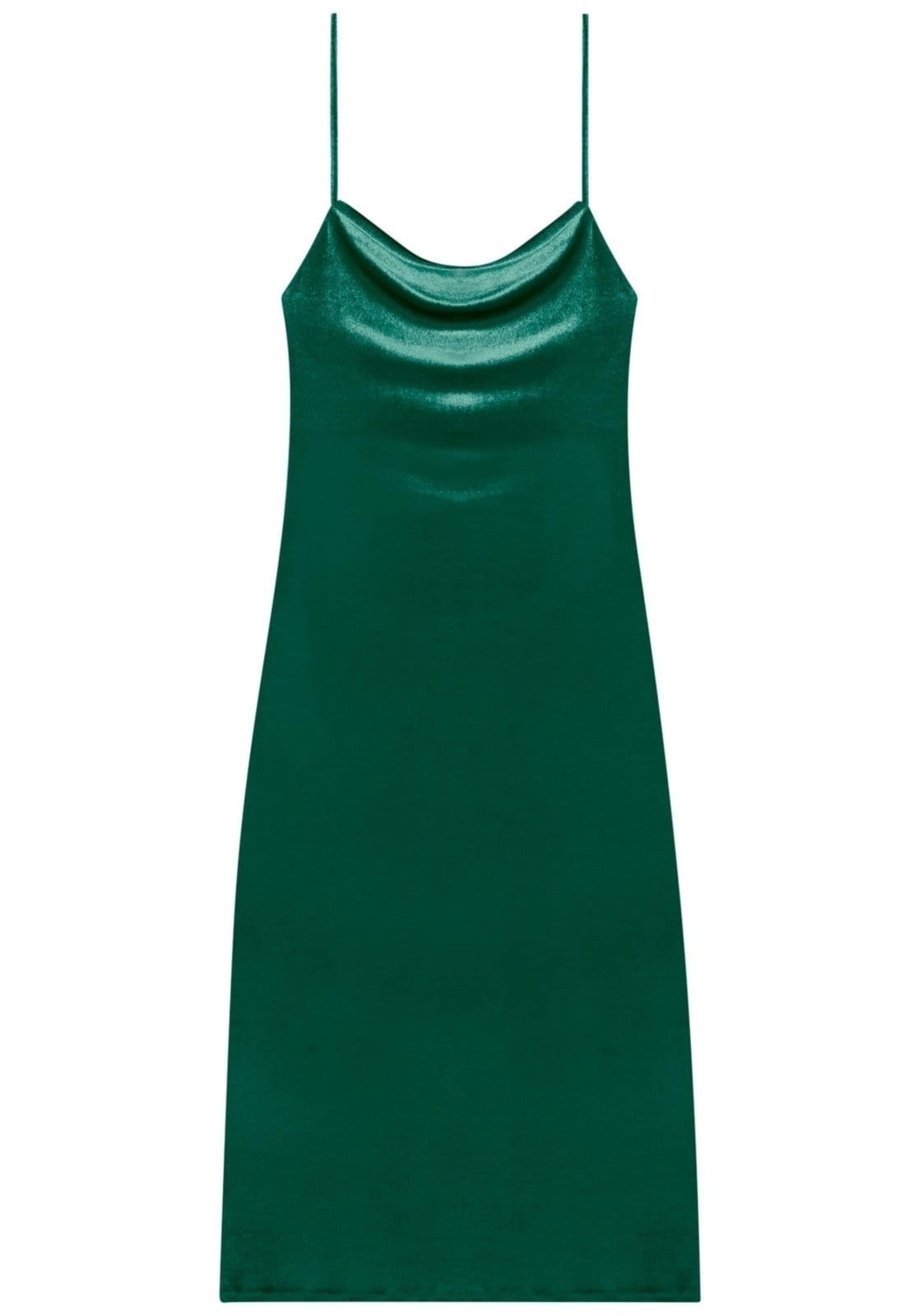 Vista 2 Vestido Lez a Lez De Alças Midi Chá Em Malha De Veludo Lez a Lez verde