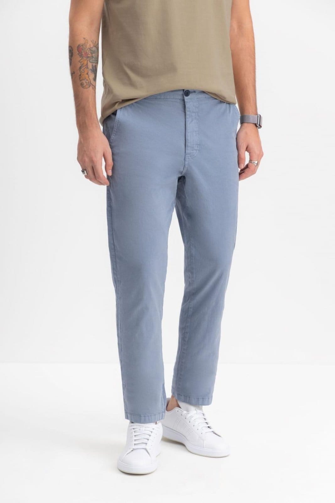 Vista 2 Calça Masculina Em Sarja Essendi Escuro Essendi azul