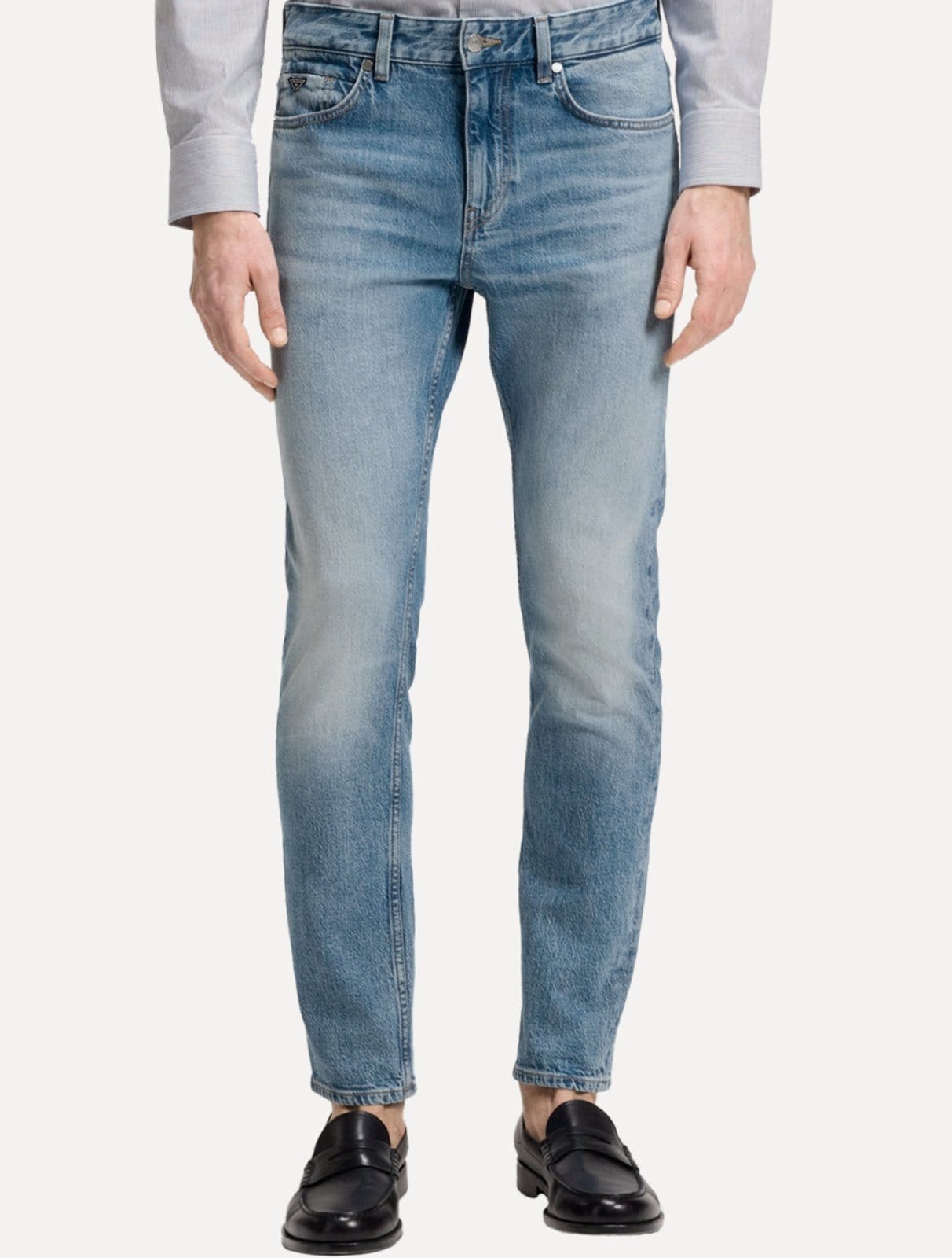 Calça Guess Jeans Masculina Slim Straight Del Mar Médio