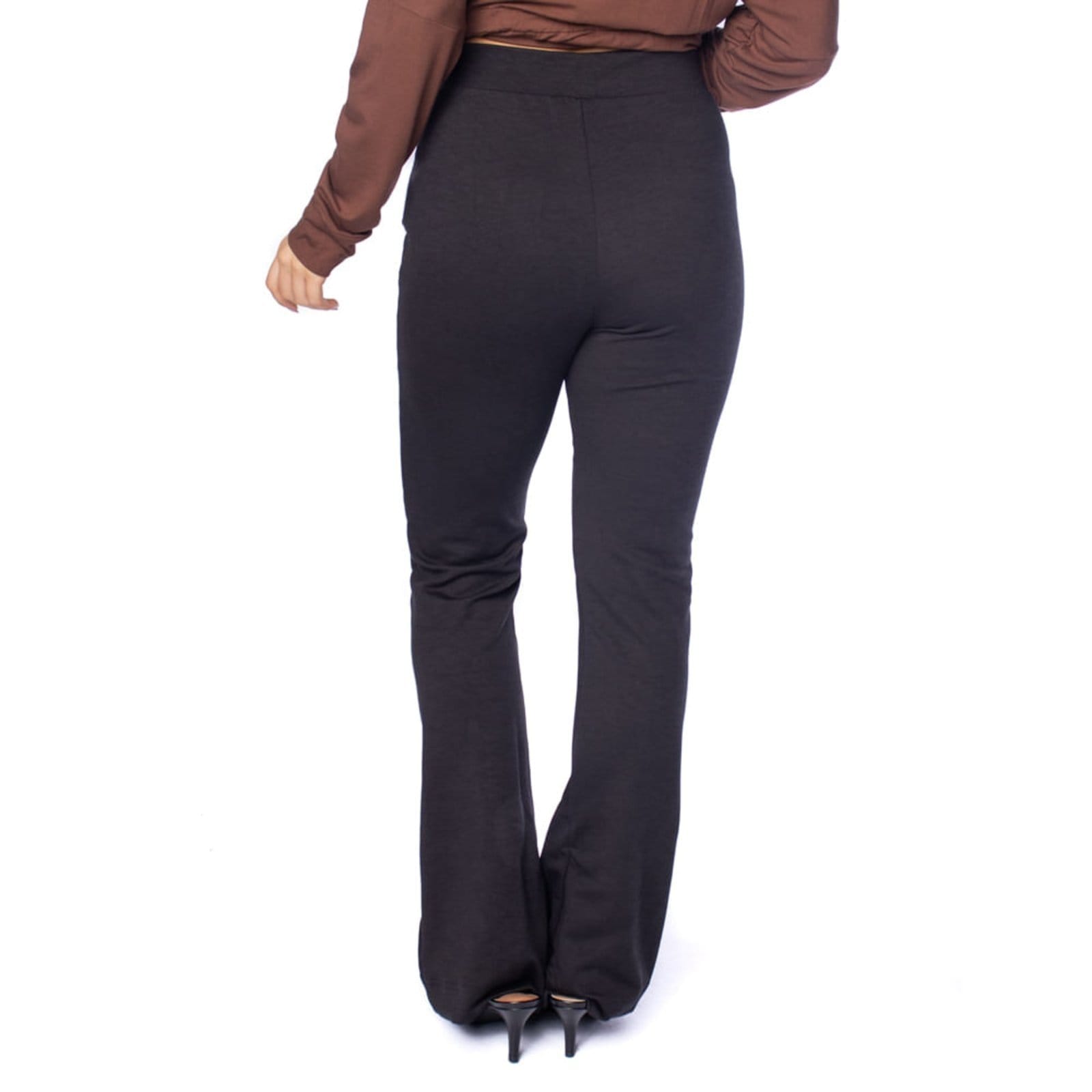 Vista 2 Calça Feminina Rovitex Flare de Malha Rovitex preto