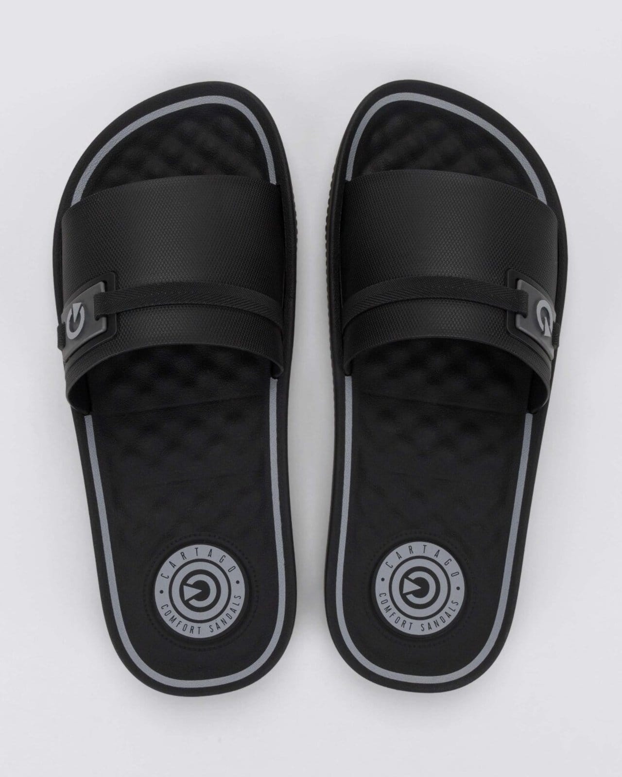 Vista 2 Chinelo Slide Adulto Masculino Cartago Arizona CARTAGO preto
