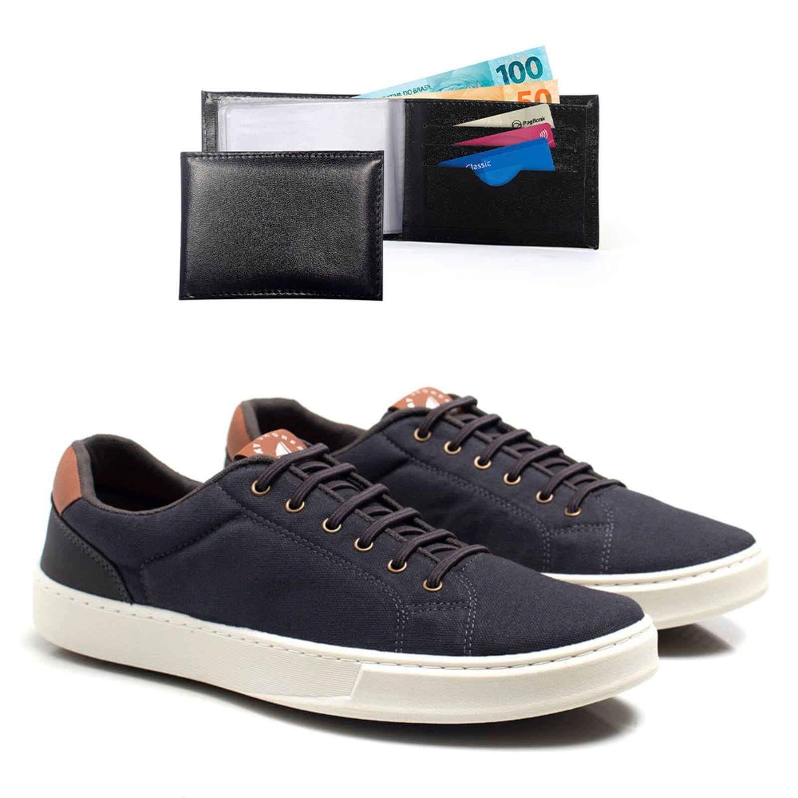 Sapatênis Masculino Bredeni Montain Com Carteira Marinho