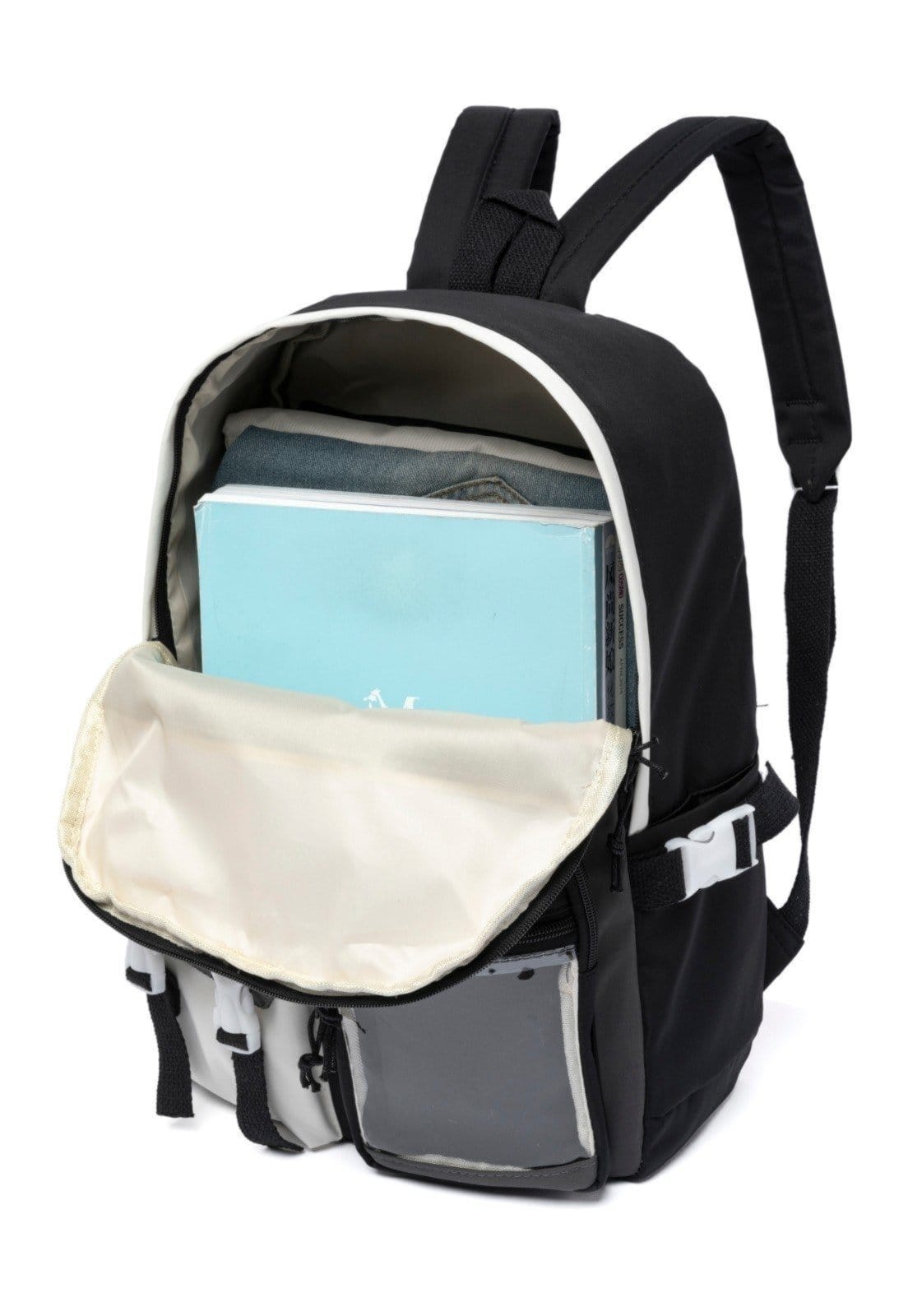 Vista 2 Infantil - Mochila Feminina Bolsa Escolar Faculdade Resistente Notebook YUPE preto