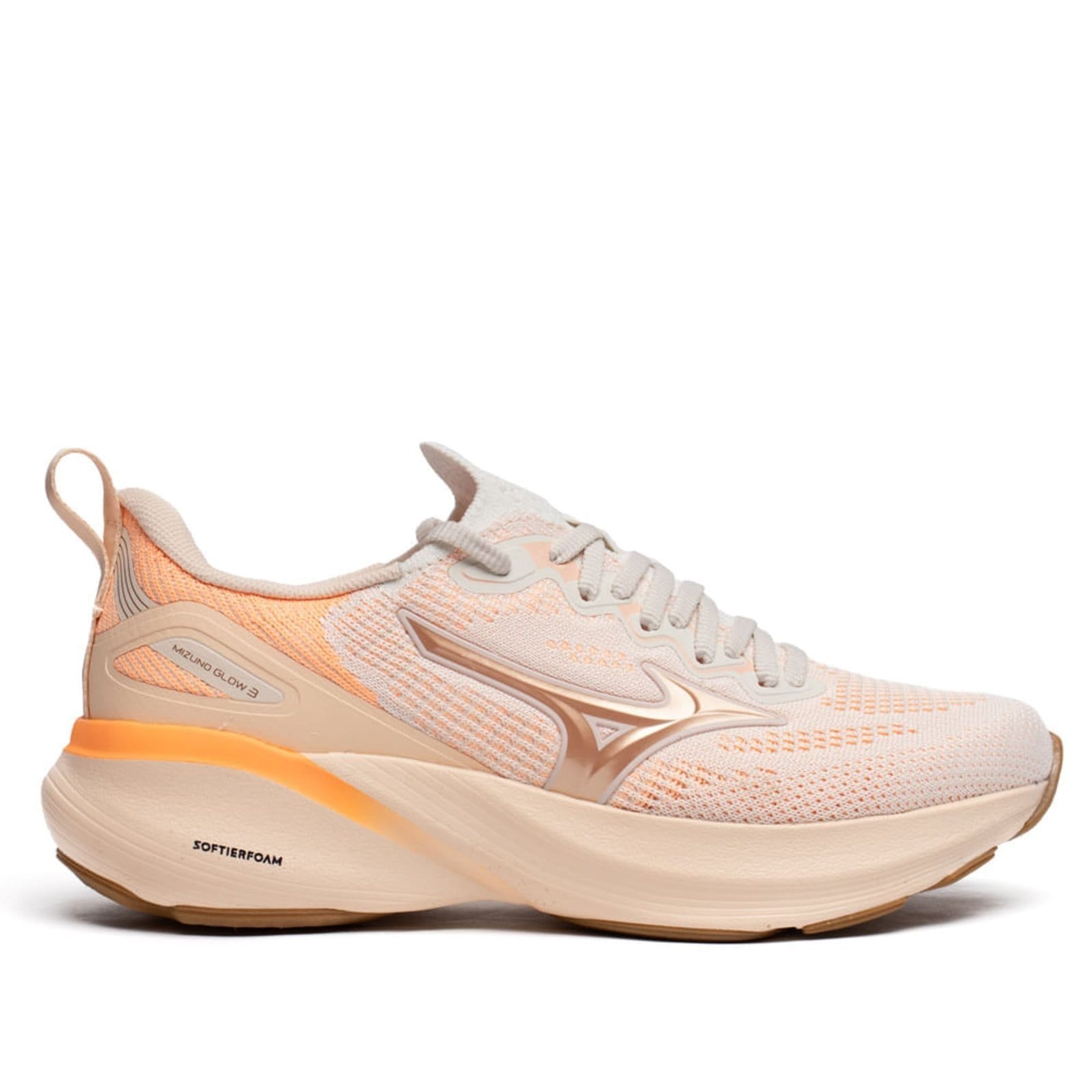 Tênis Feminino Mizuno Glow 3 Knit Softierfoam Laranja