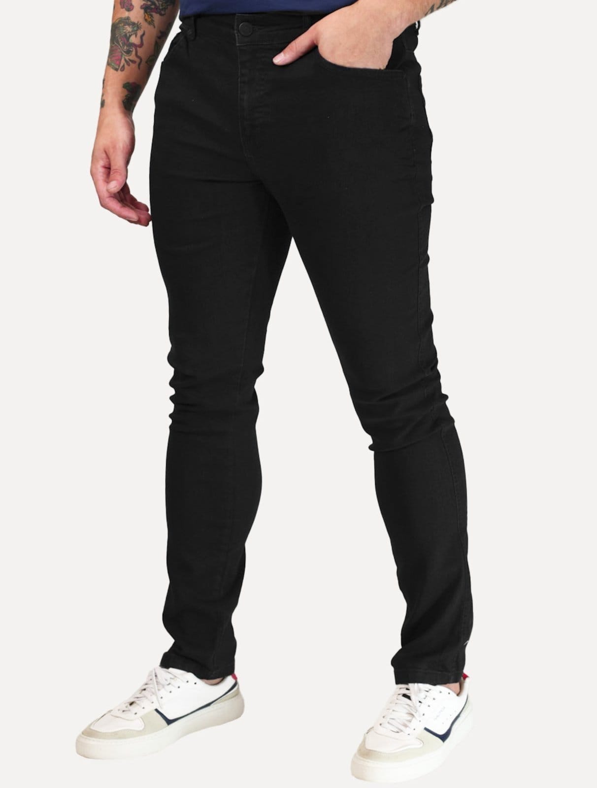 Calça Guess Jeans Masculina Skinny Jet Black Tag A996 Preta