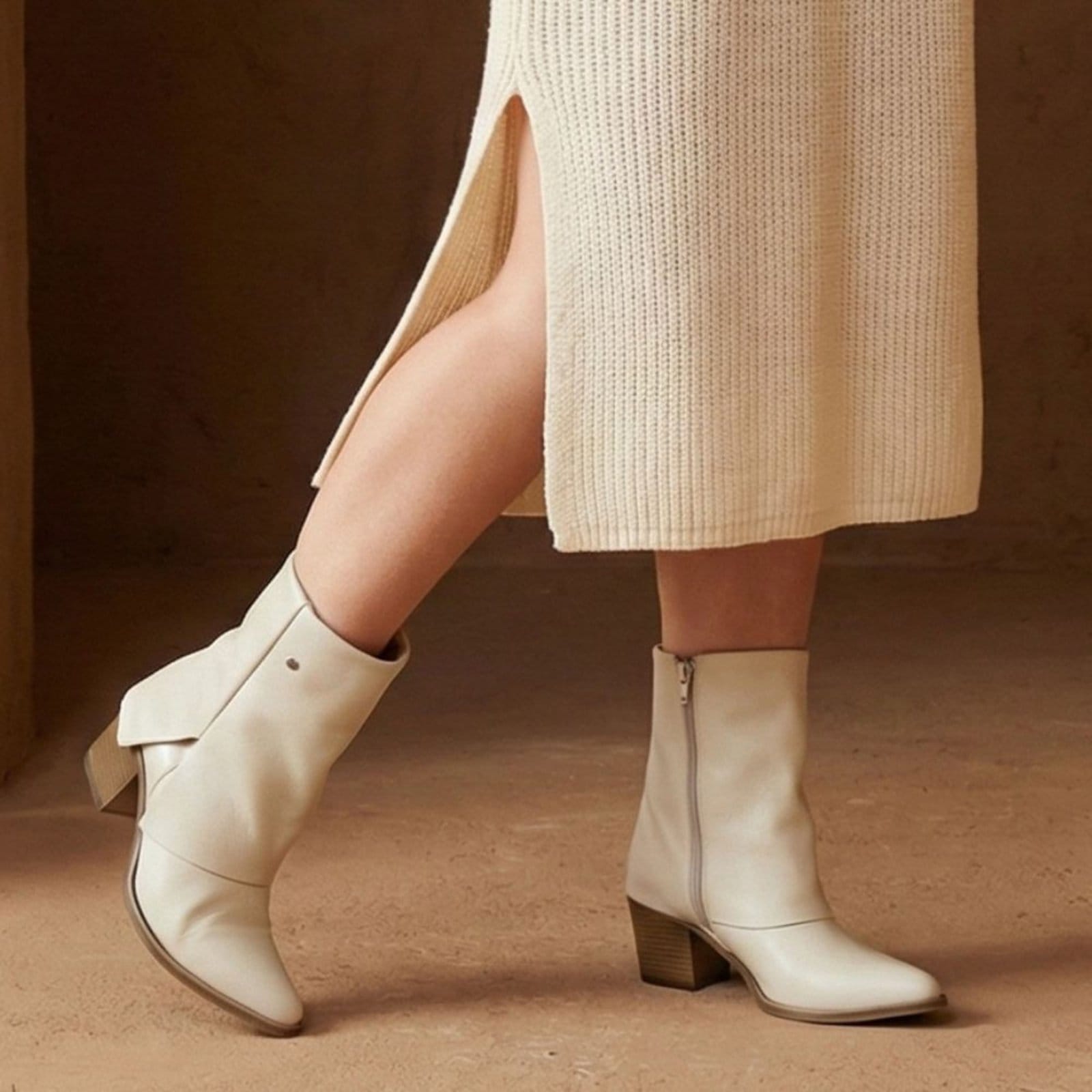 Vista 2 Bota Nashville Couro Cristal - NAS005 Perlatto off-white