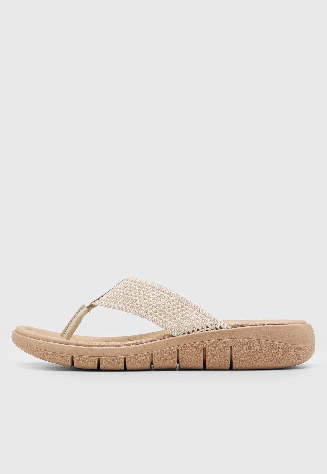 Chinelo Feminino Usaflex Tira Tramado Off White