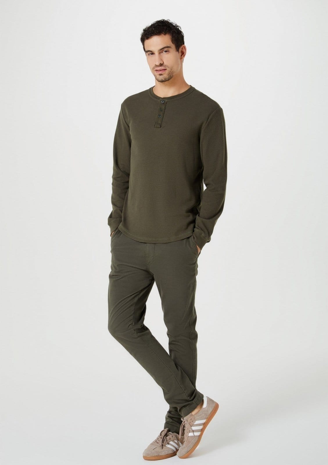 Calça Em Sarja Masculina Chino