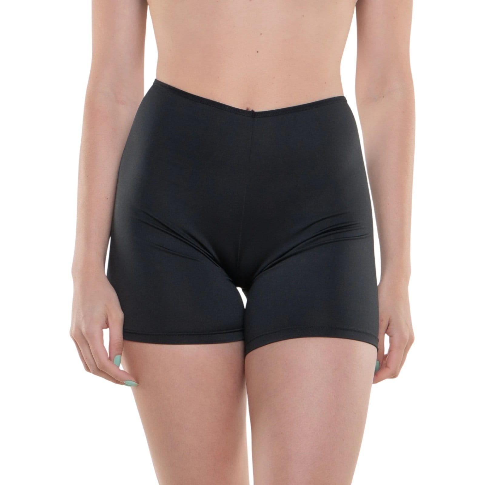 Vista 2 Shorts Bermuda Modeladora Feminina Segunda Pele Anágua QLC SPORT preto