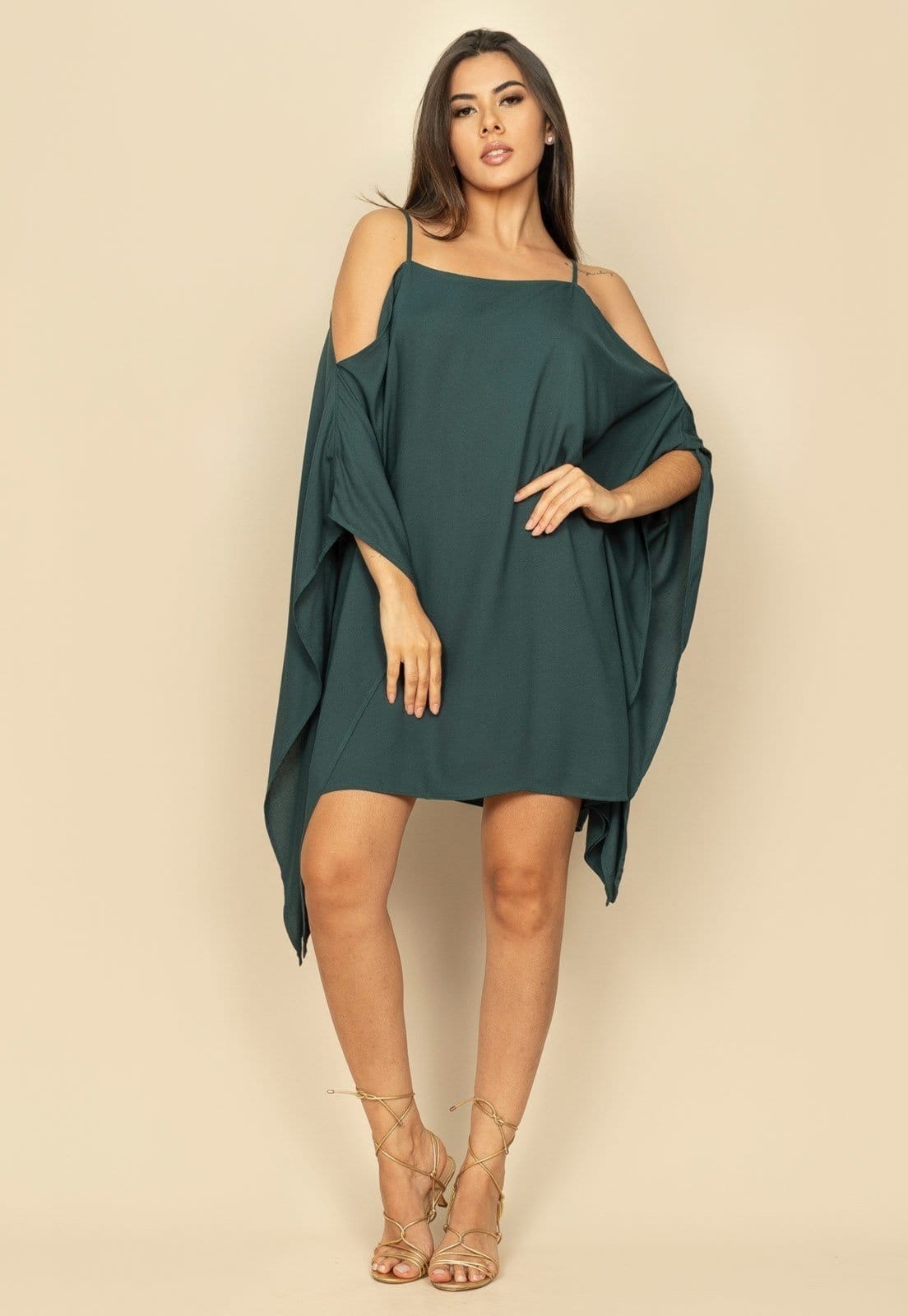 Vista 2 Vestido Kaftan Garaguá Canário Musgo Amazonia Vital verde