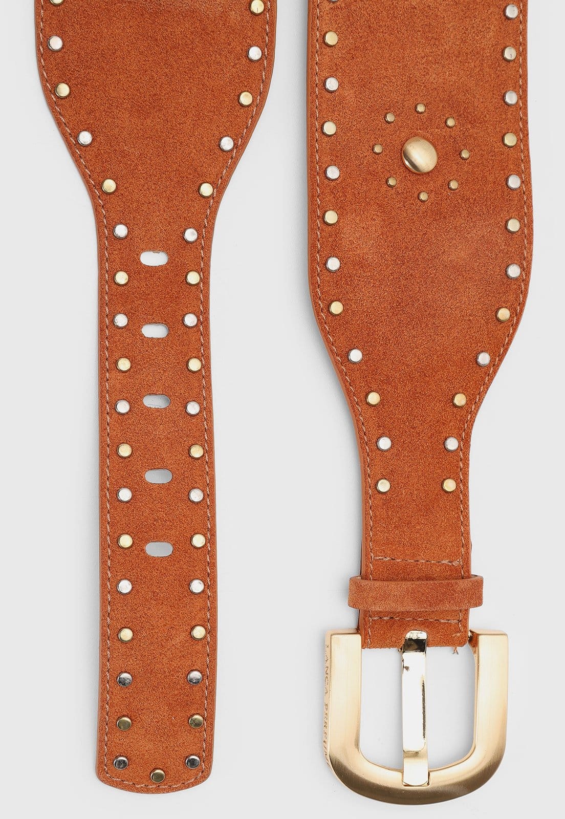 Cinto Feminino Lança Perfume Camurça Tachas - 2