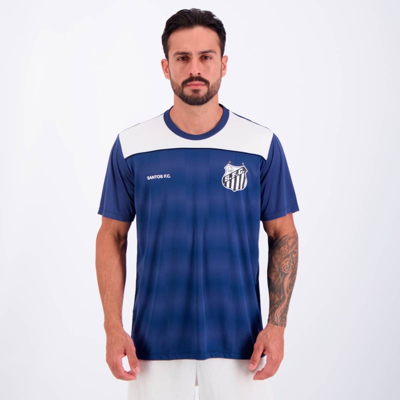 Camisa Santos Fulgor Marinho e Branca