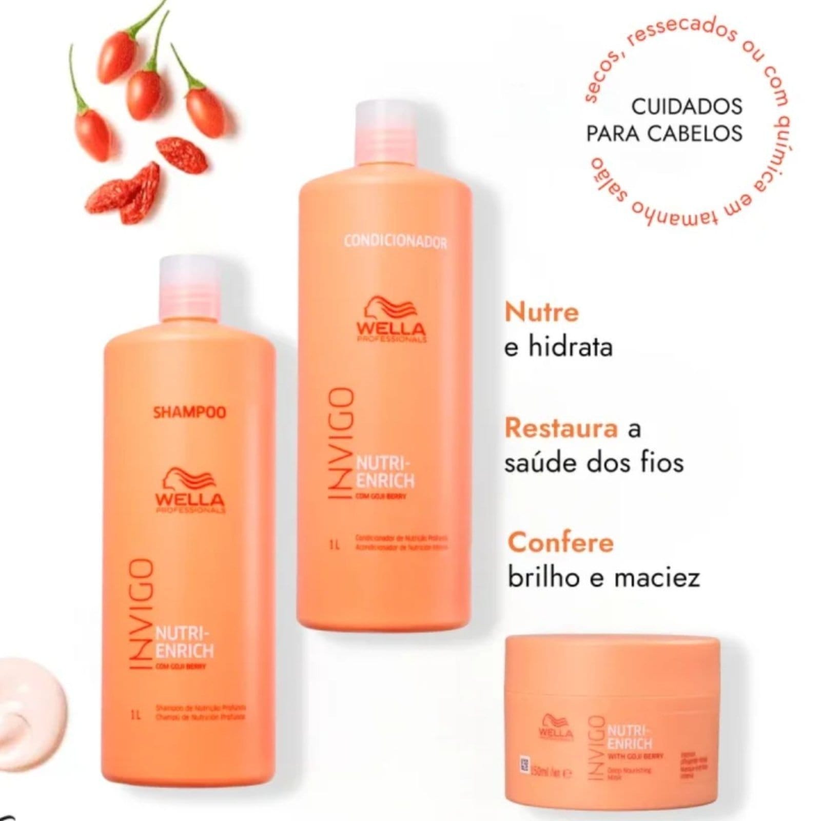 Vista 2 Wella Kit Nutri Enrich - 3 Produtos Wella unico