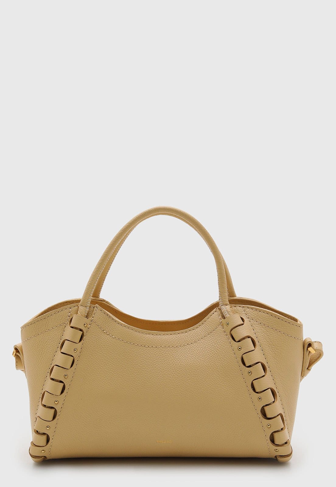 Bolsa Feminina Arezzo Média Detalhe Trançado Natural