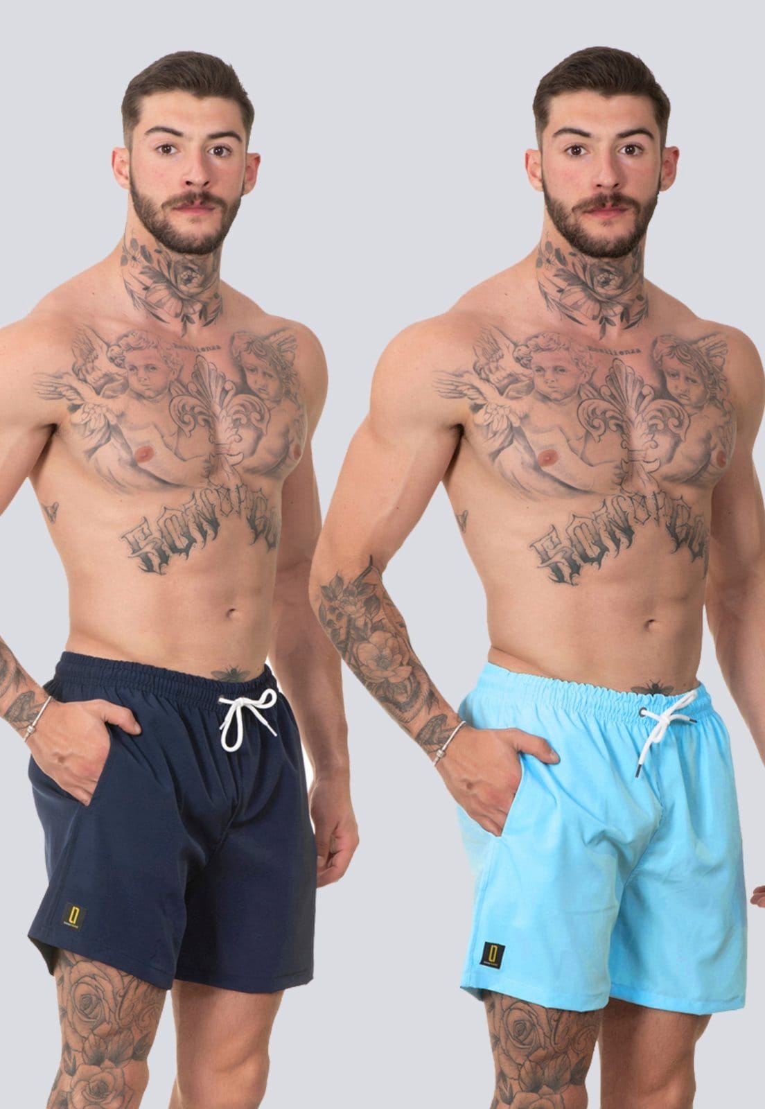 Kit 2 Short Masculino Bermuda Praia Básico Mauricinho Rf240 Colorido