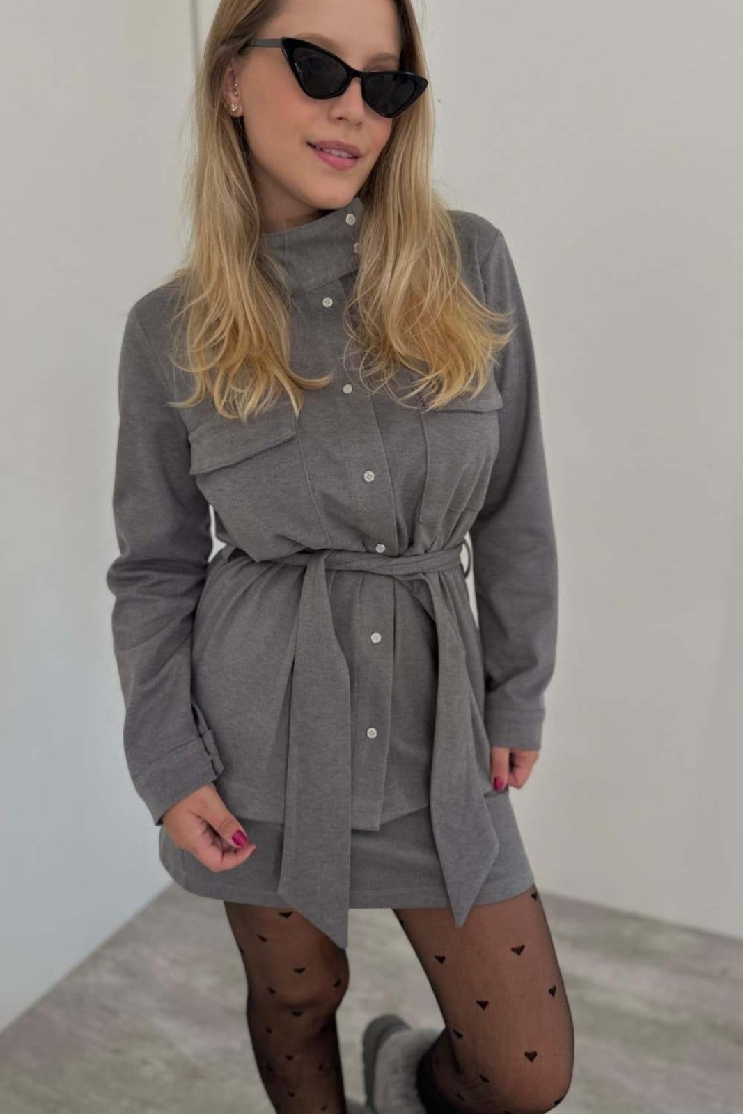 Vista 2 Parka Vanibele Malha Vanibele cinza