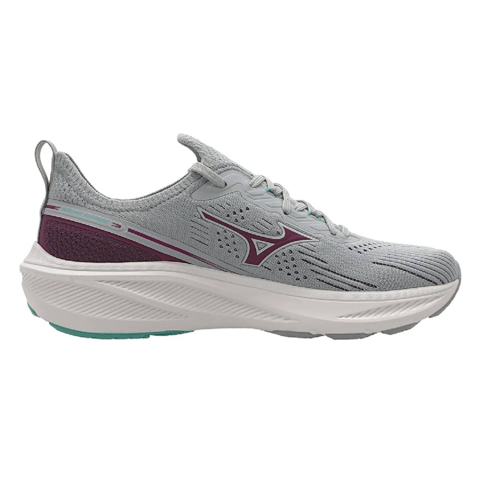 Vista 2 Tênis Mizuno Sunrise Feminino Bordô Mizuno cinza