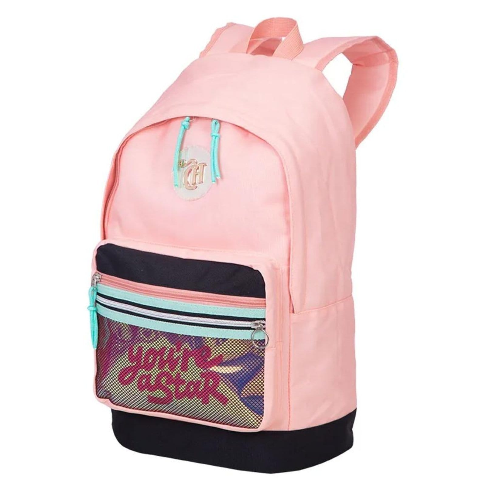 Vista 2 Infantil - Mochila Sestini Capricho Candy Tangerina Rosa Feminino Sestini incolor rosa