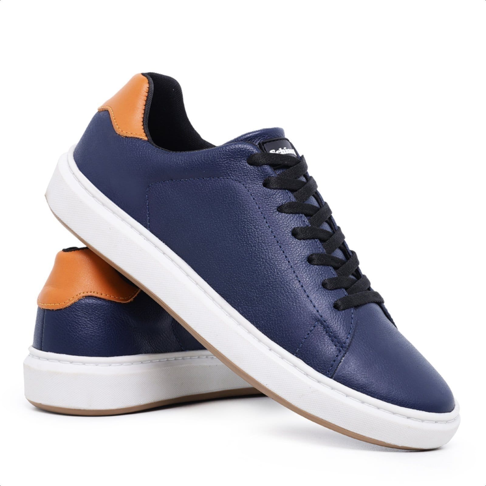 Saqpatênis Casual Masculino de Couro Para Usar Com Bermuda Calça Terno Sch 300