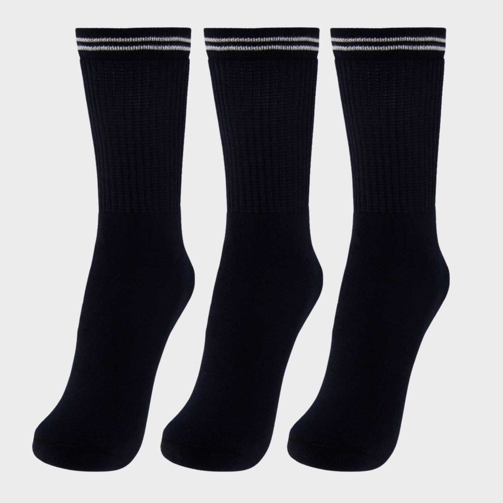 Kit Meia Lupo Sport Básica Cano Longo 3 Pares Preta