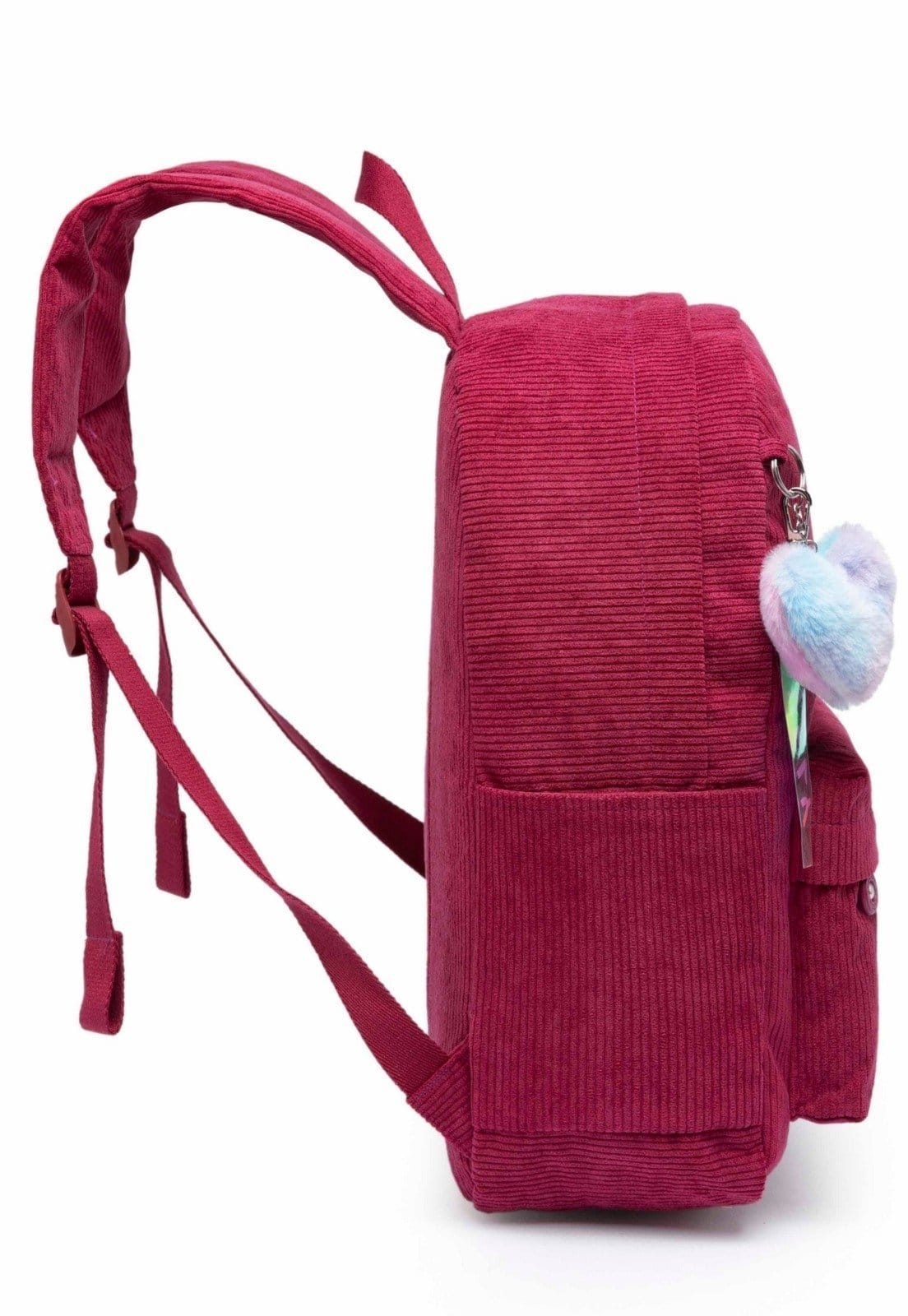 Vista 2 Infantil - Mochila Feminina Spector Chaveiro Peludo Escolar Moda Spector rosa