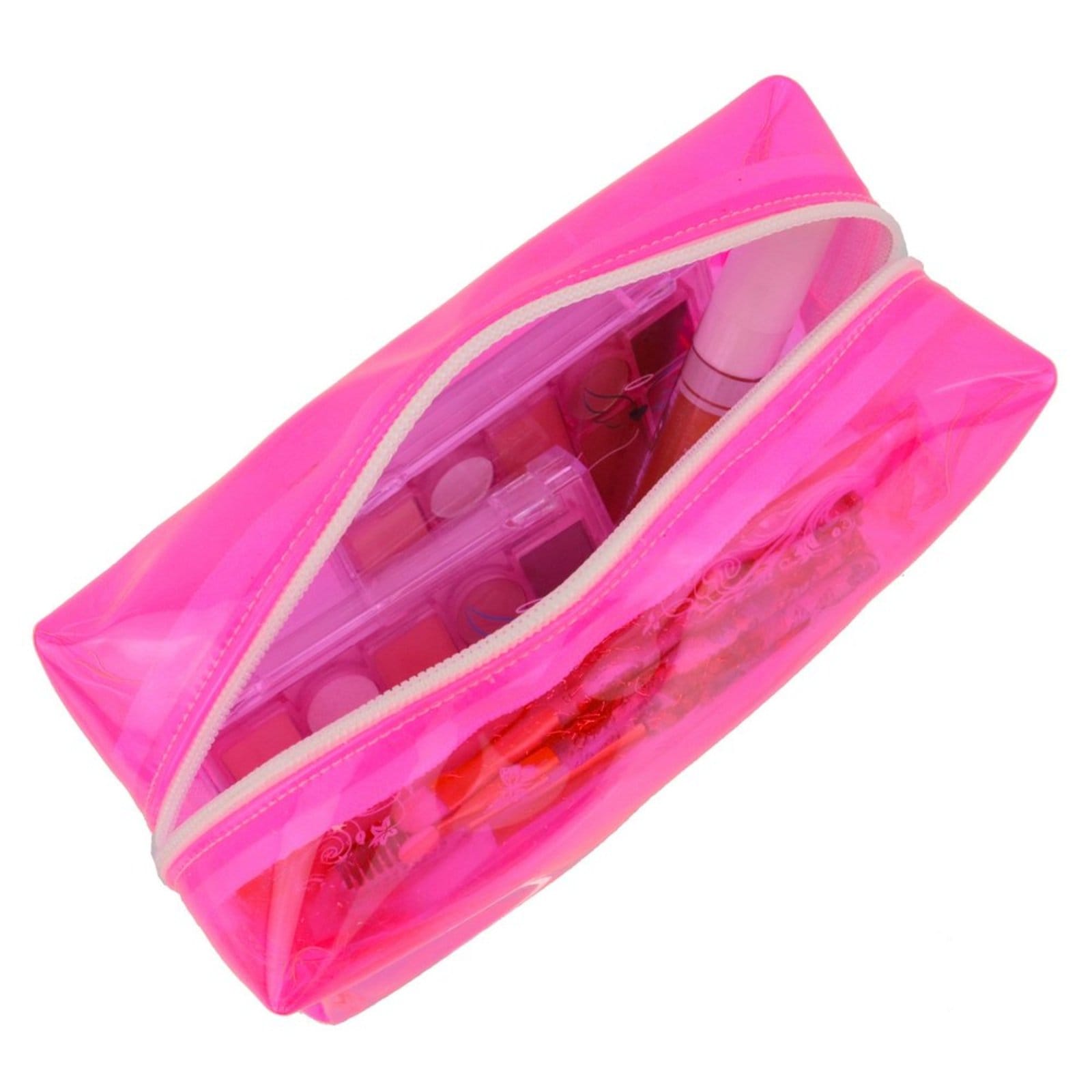 Vista 2 Estojo Necessaire Lavini Organizador Cosmético de Maquiagem Lavini Shoes rosa