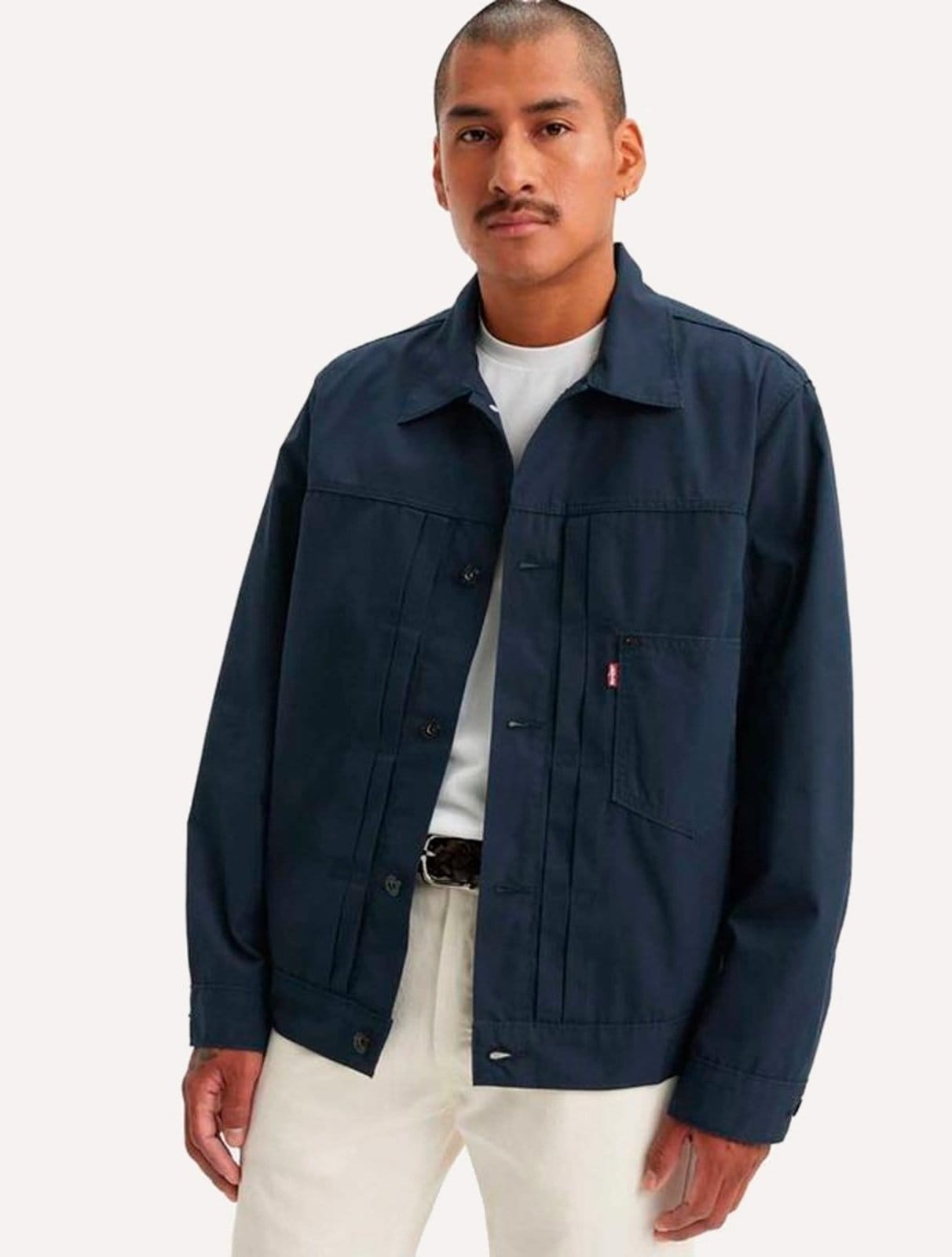 Vista principal Jaqueta Levis Masculina Sarja Trucker Levis azul marinho