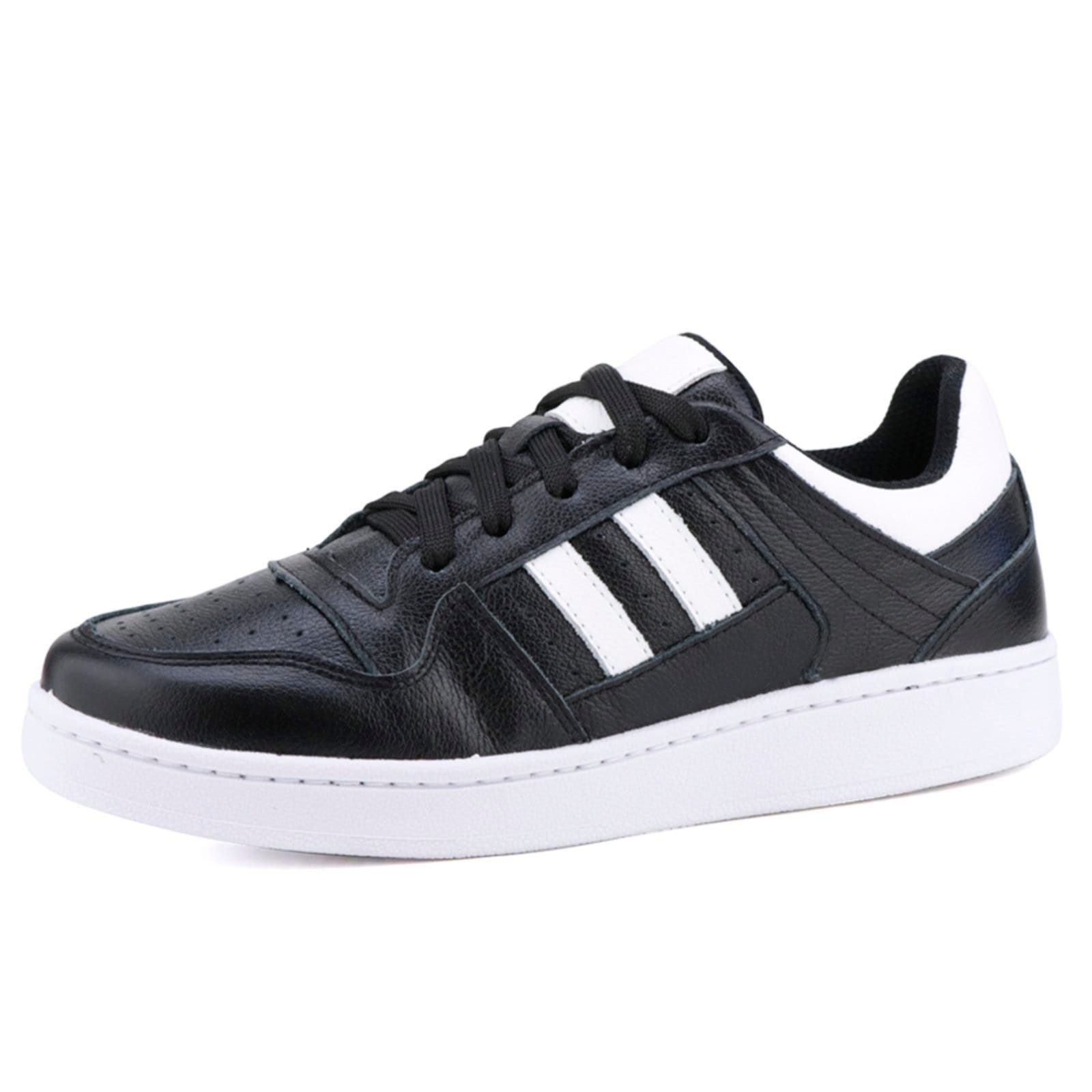 Vista principal Tênis de Couro Casual Mr. Gutt Couro com Mr. Gutt branco/preto