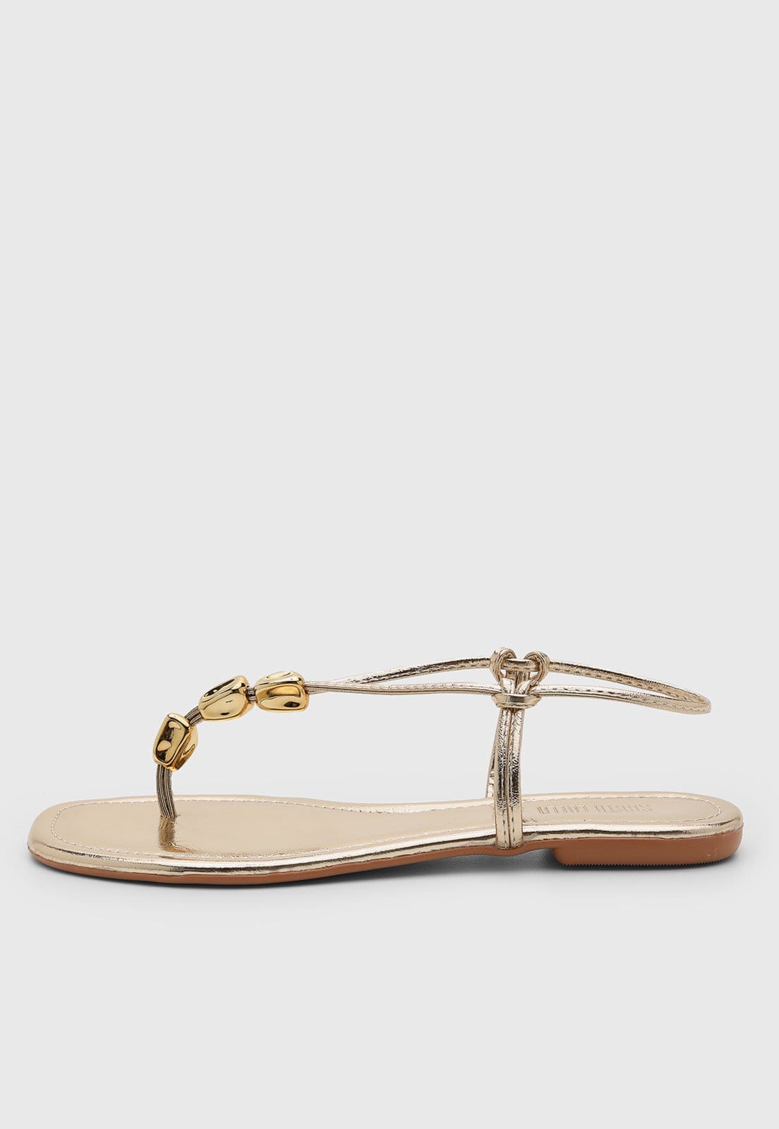 Vista principal Rasteira Feminina Santa Lolla Pedrarias Dourada Santa Lolla dourado