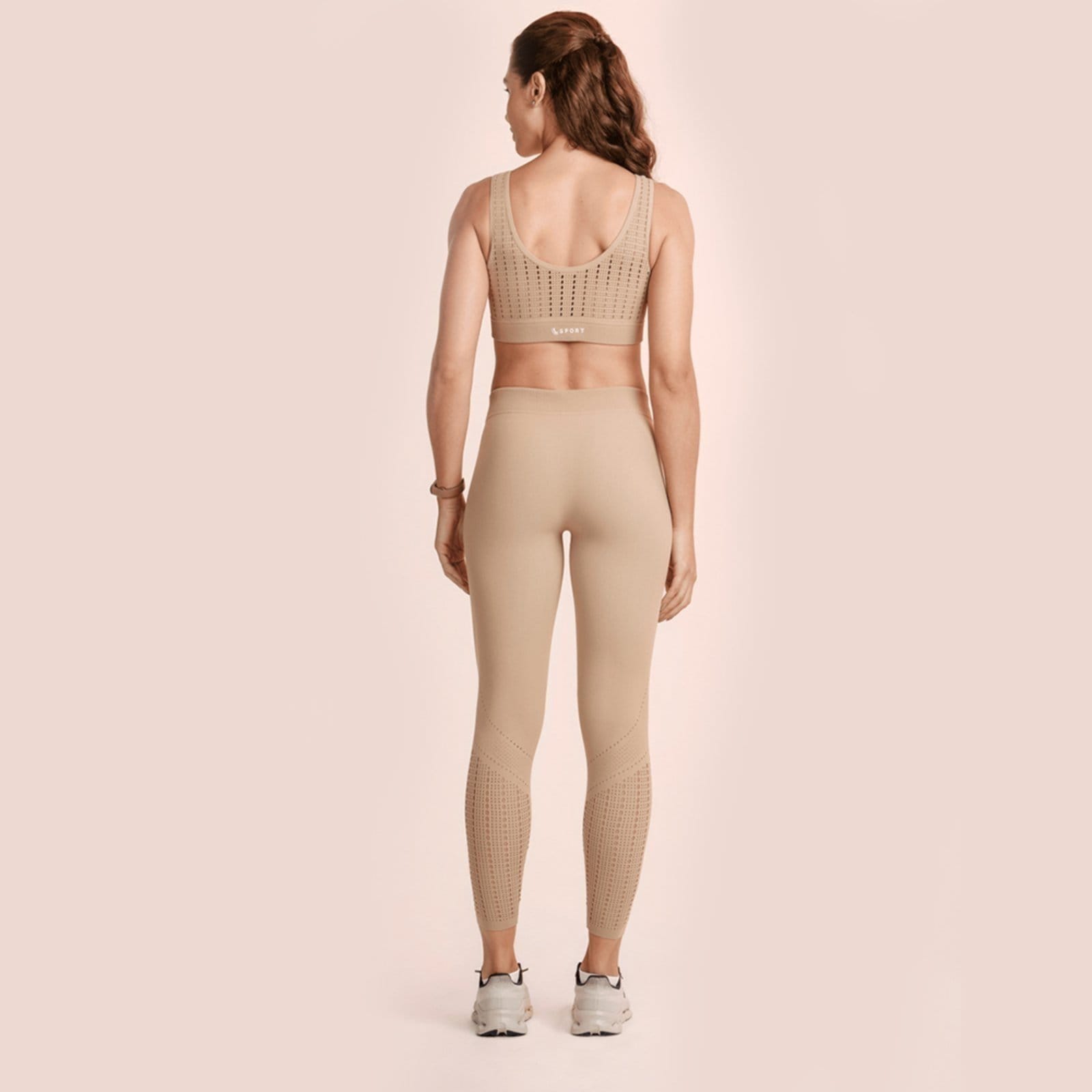 Vista 2 Calça Legging Lupo Energy Raschel Feminino 71752 Chocolate Lupo marrom