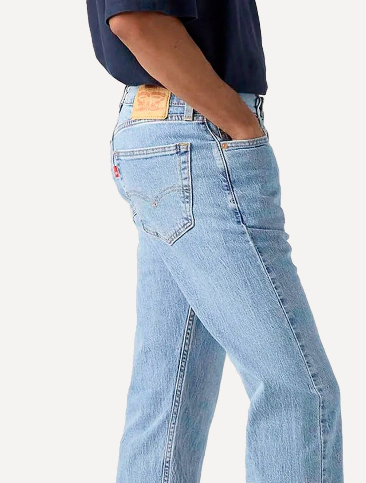 Vista 2 Calça Levis Jeans 505 Regular Medium Light Clear Azul Claro Levis azul clear