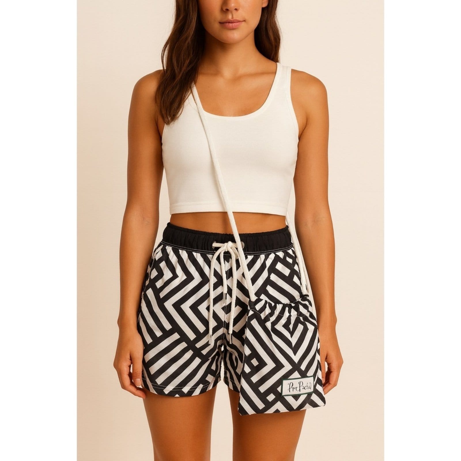 Shorts Praia Estampado Mini Bag Secagem Rápida