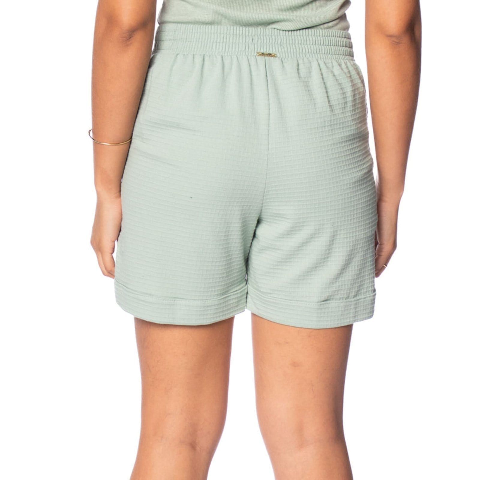 Vista 2 Short Feminino Giraffe Quadriculado Claro Giraffe verde
