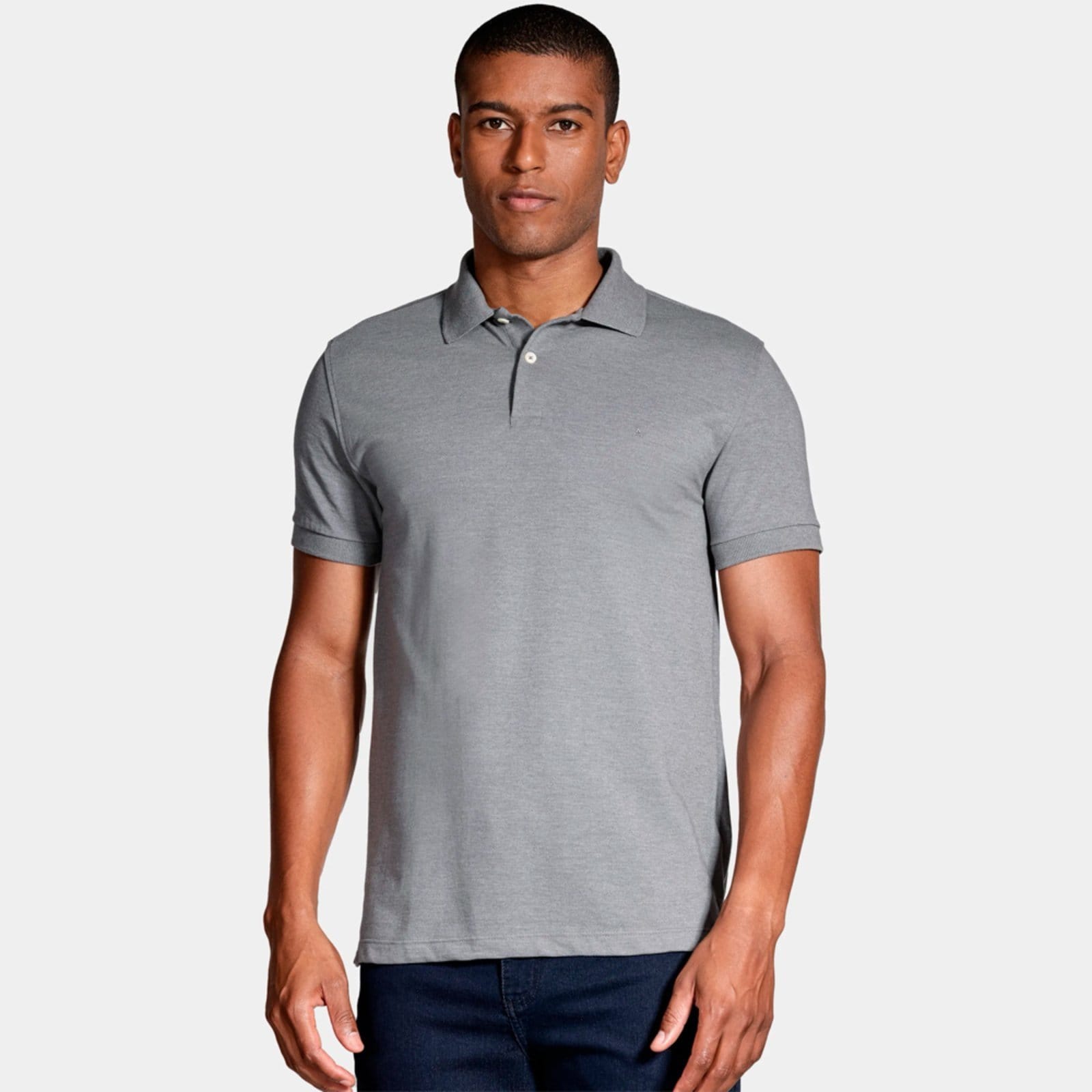 Vista principal Camisa Polo Aramis Piquet Ve26 Masculino Aramis cinza