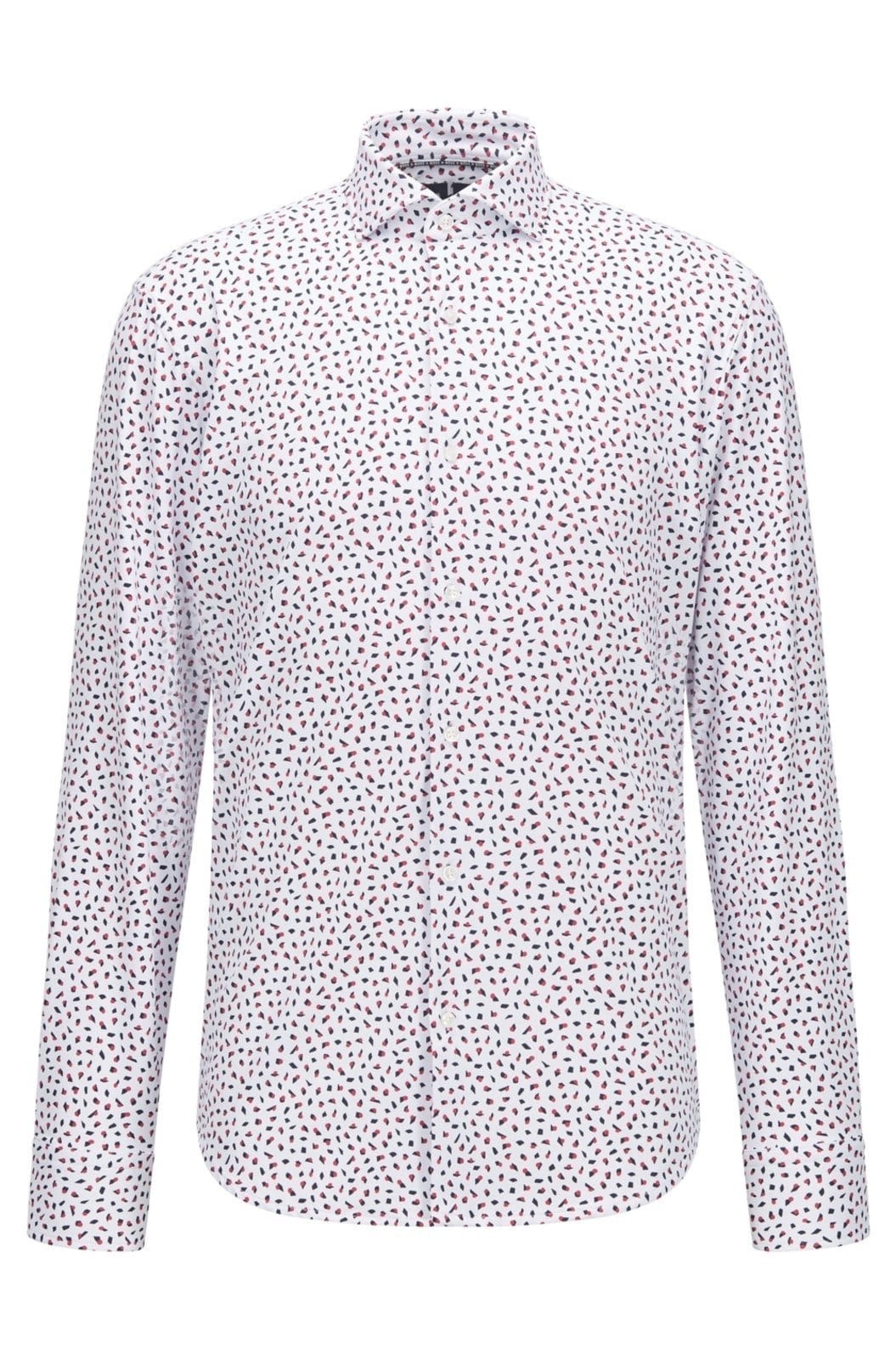 Camisa Regular Fit Estampada Em Jersey Com Stretch