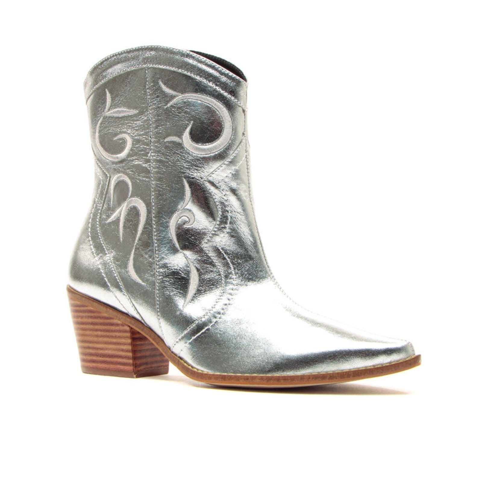 Vista 2 Bota Western Couro Prata Cecconello 2146005-1 Cecconello unico