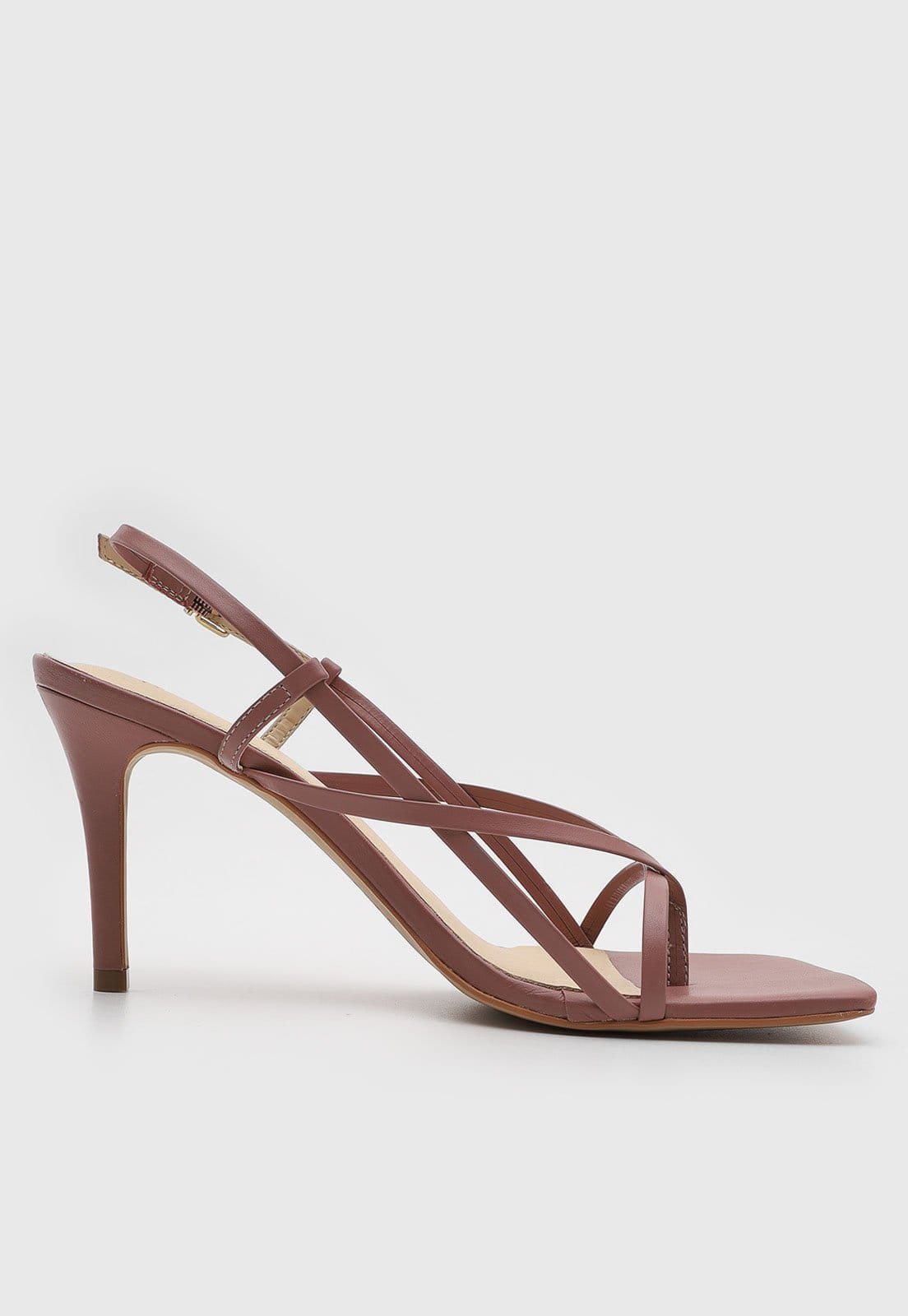 Vista 2 Sandália Feminina Capodarte Salto Fino Tiras Cruzadas Capodarte rosa